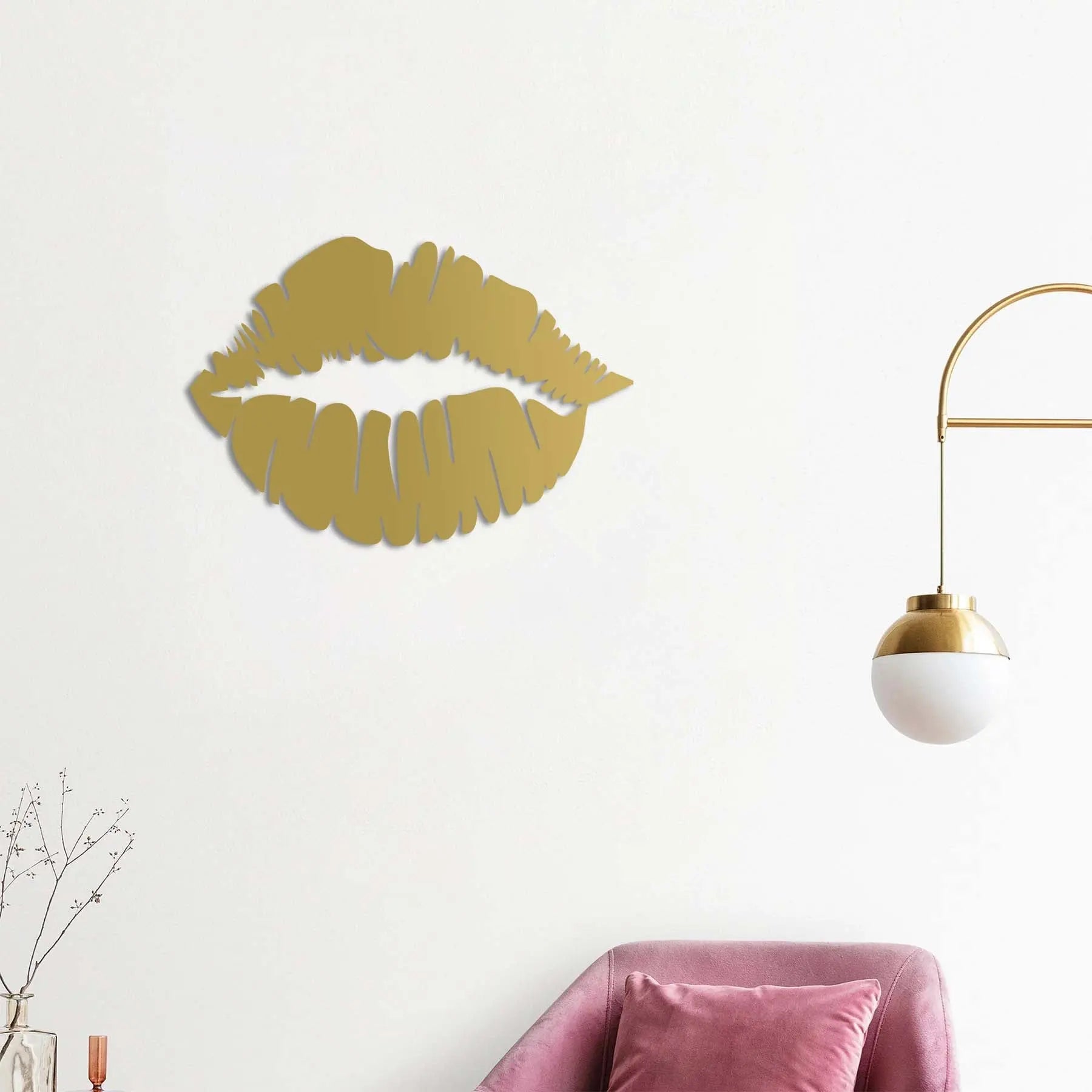 Sessiz Tutku: Öpücük Metal Duvar Dekoru Laser Artique