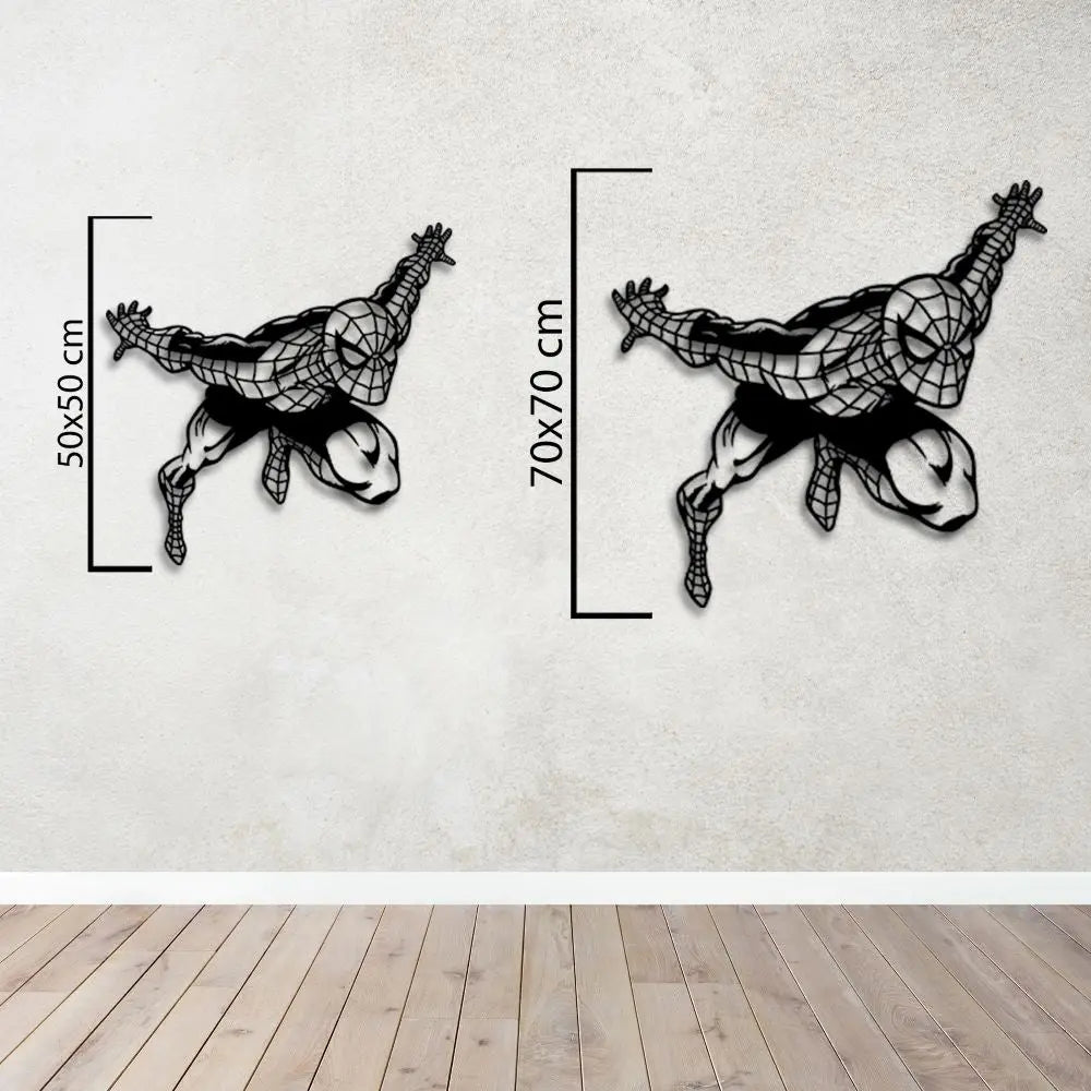 Örümcek Adam Metal Duvar Dekoru Laser Artique