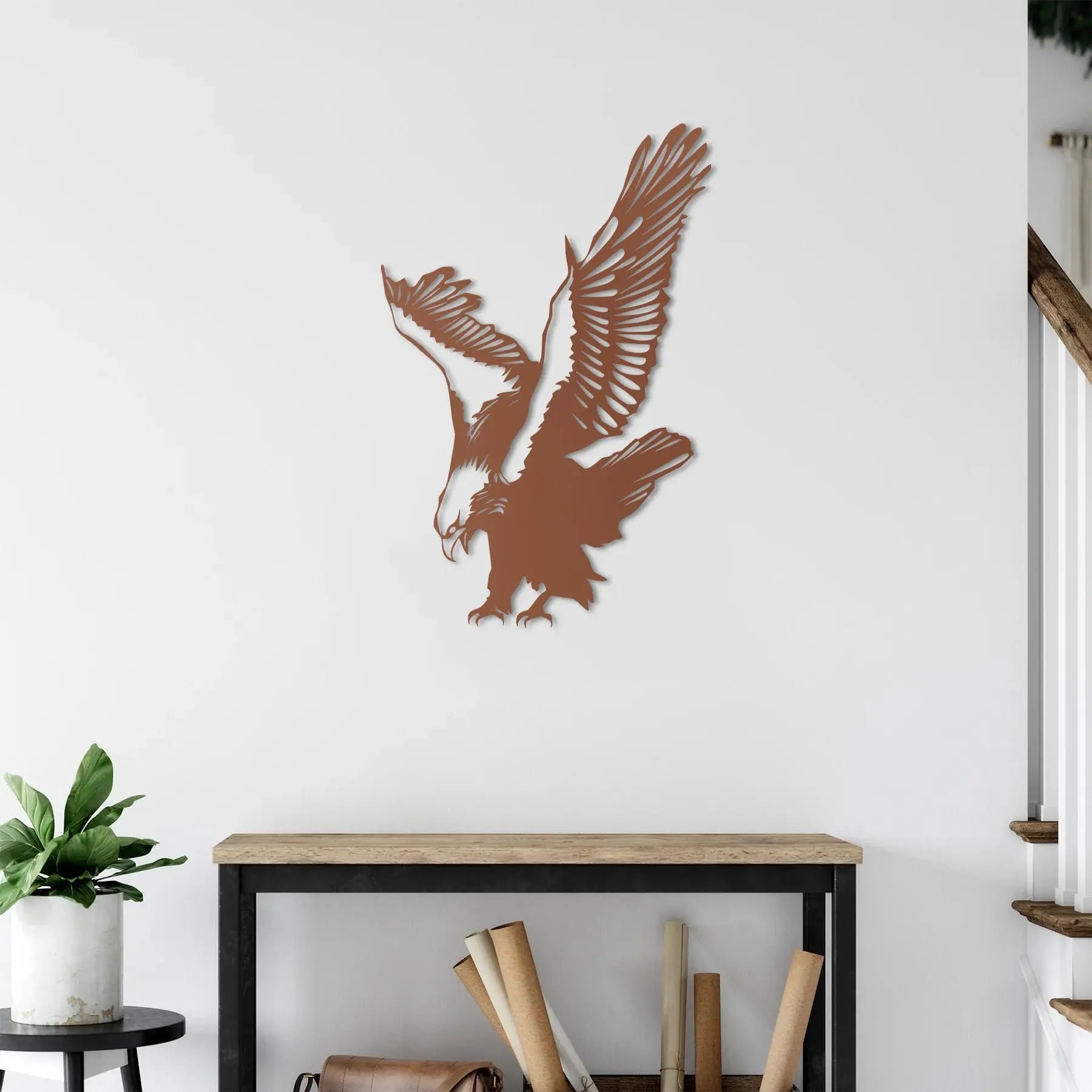 Özgür Kartal Metal Duvar Dekoru Laser Artique