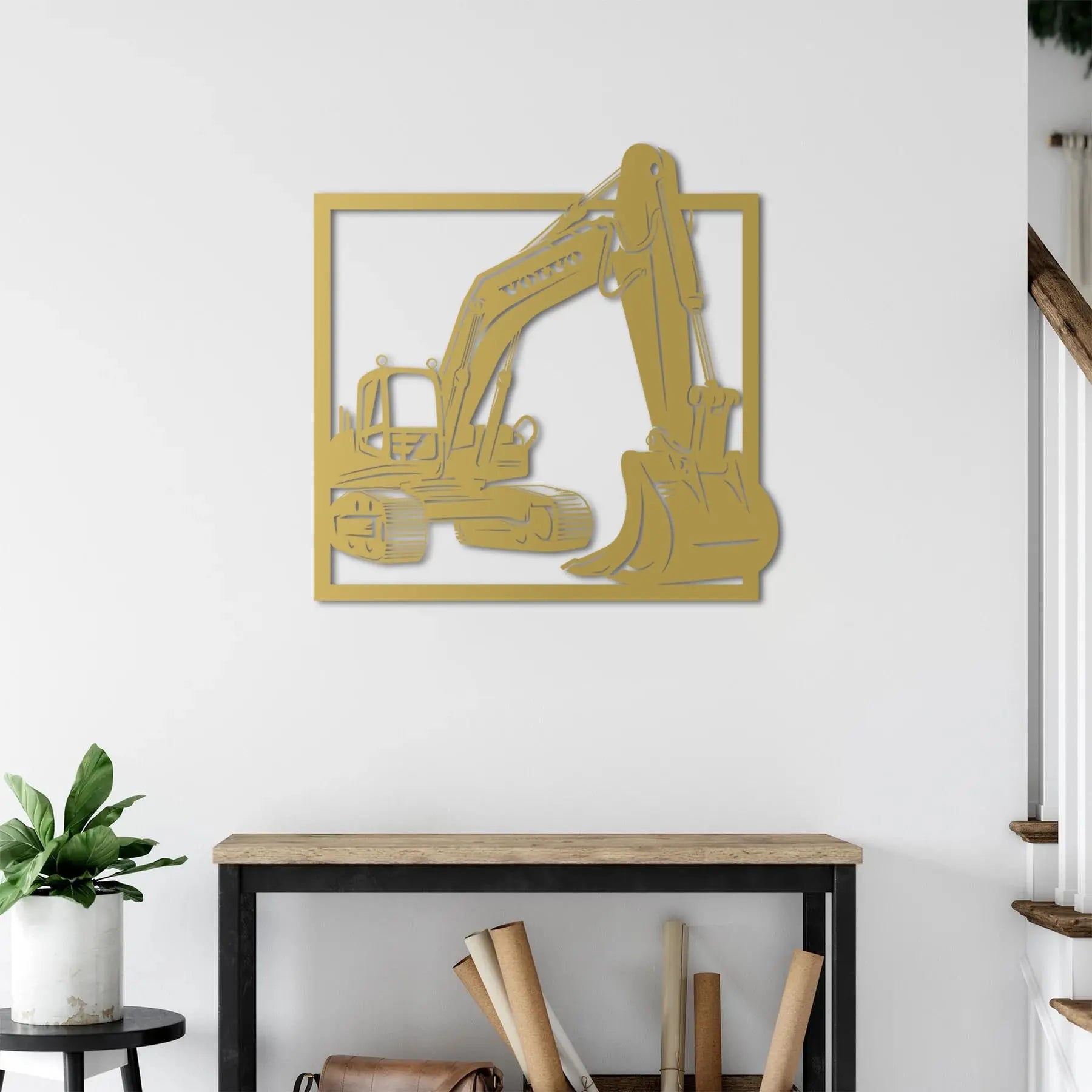 Paletli Kepçe Metal Duvar Dekoru Laser Artique