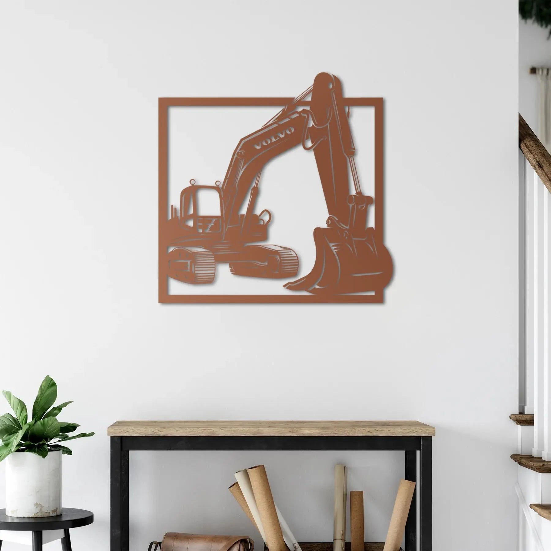 Paletli Kepçe Metal Duvar Dekoru Laser Artique