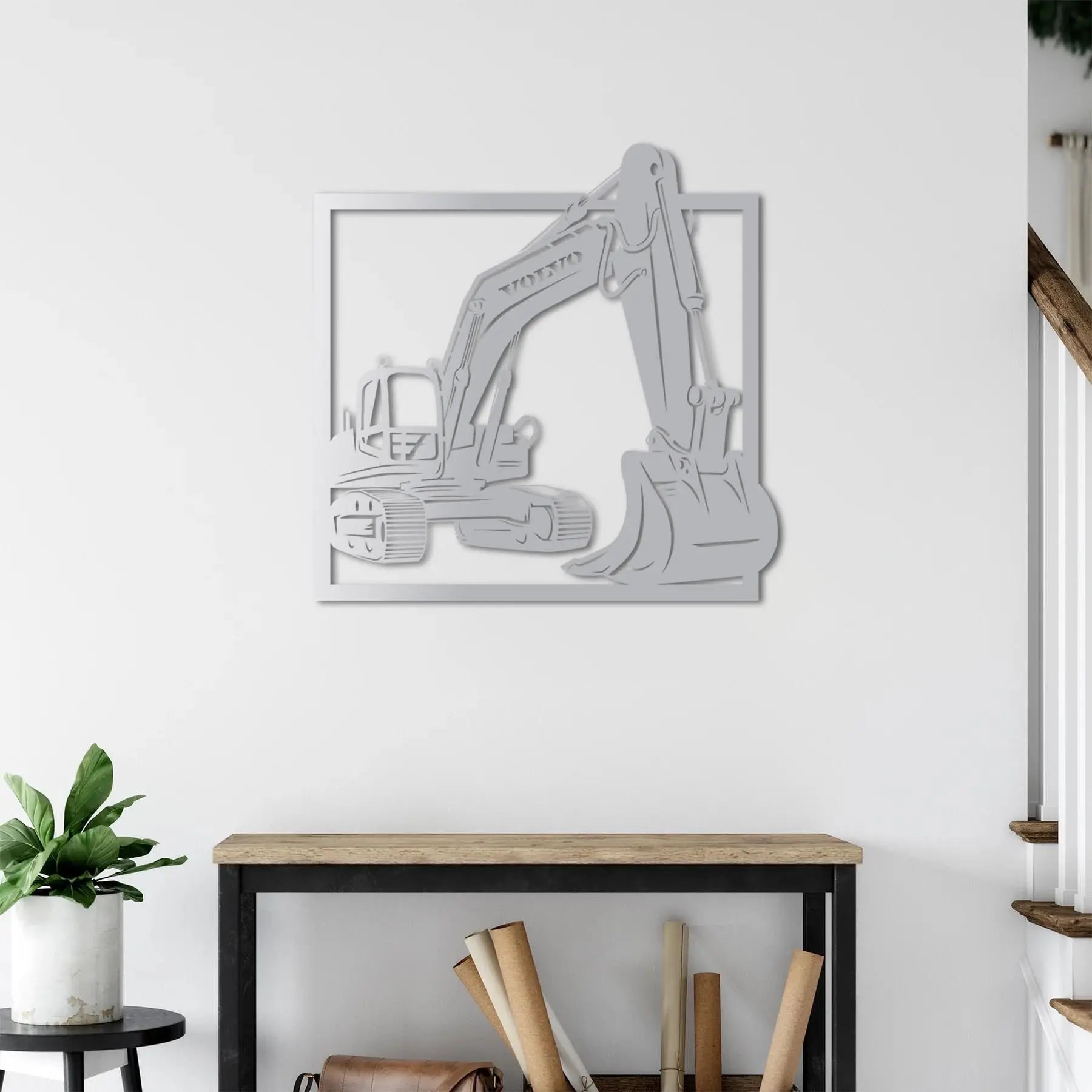 Paletli Kepçe Metal Duvar Dekoru Laser Artique