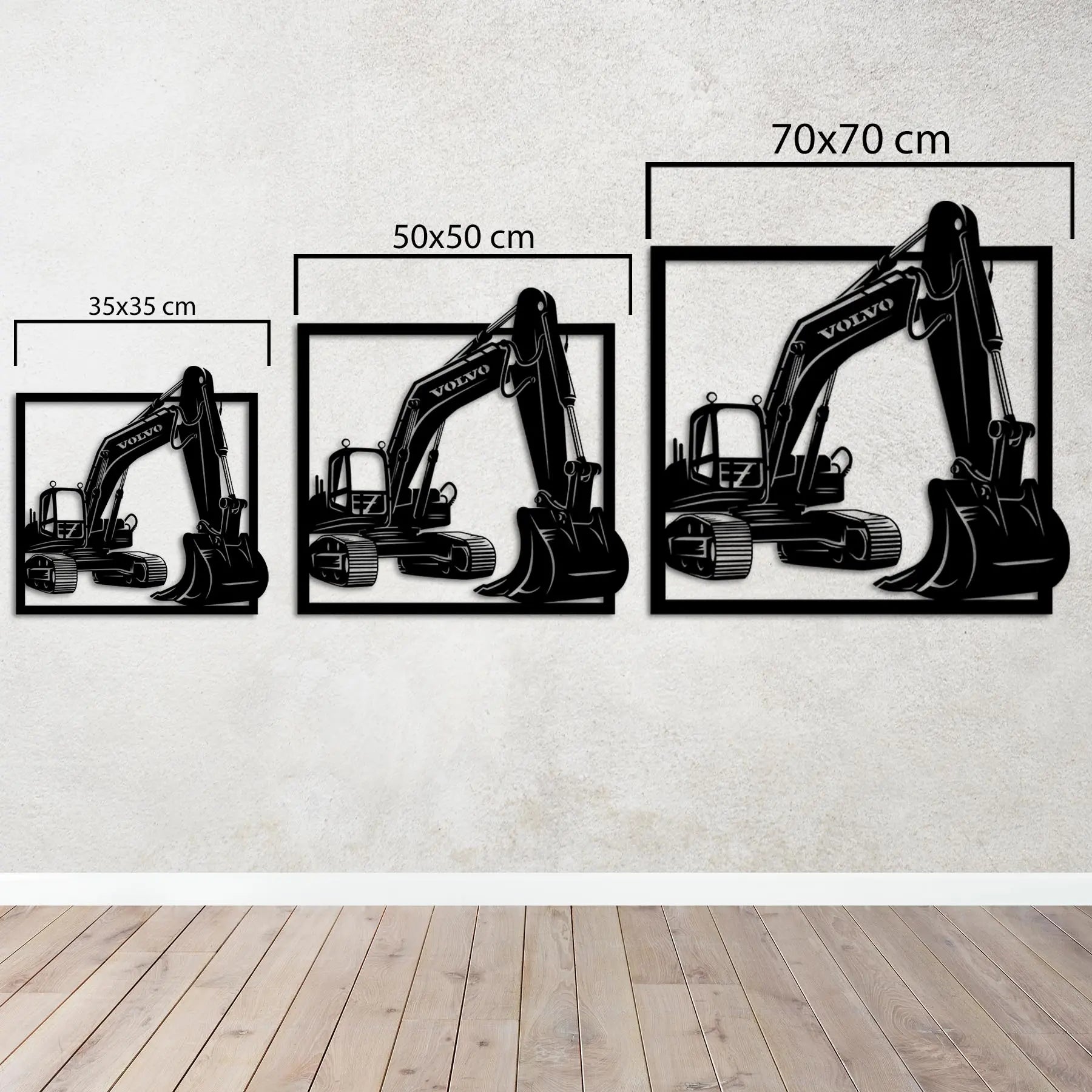 Paletli Kepçe Metal Duvar Dekoru Laser Artique