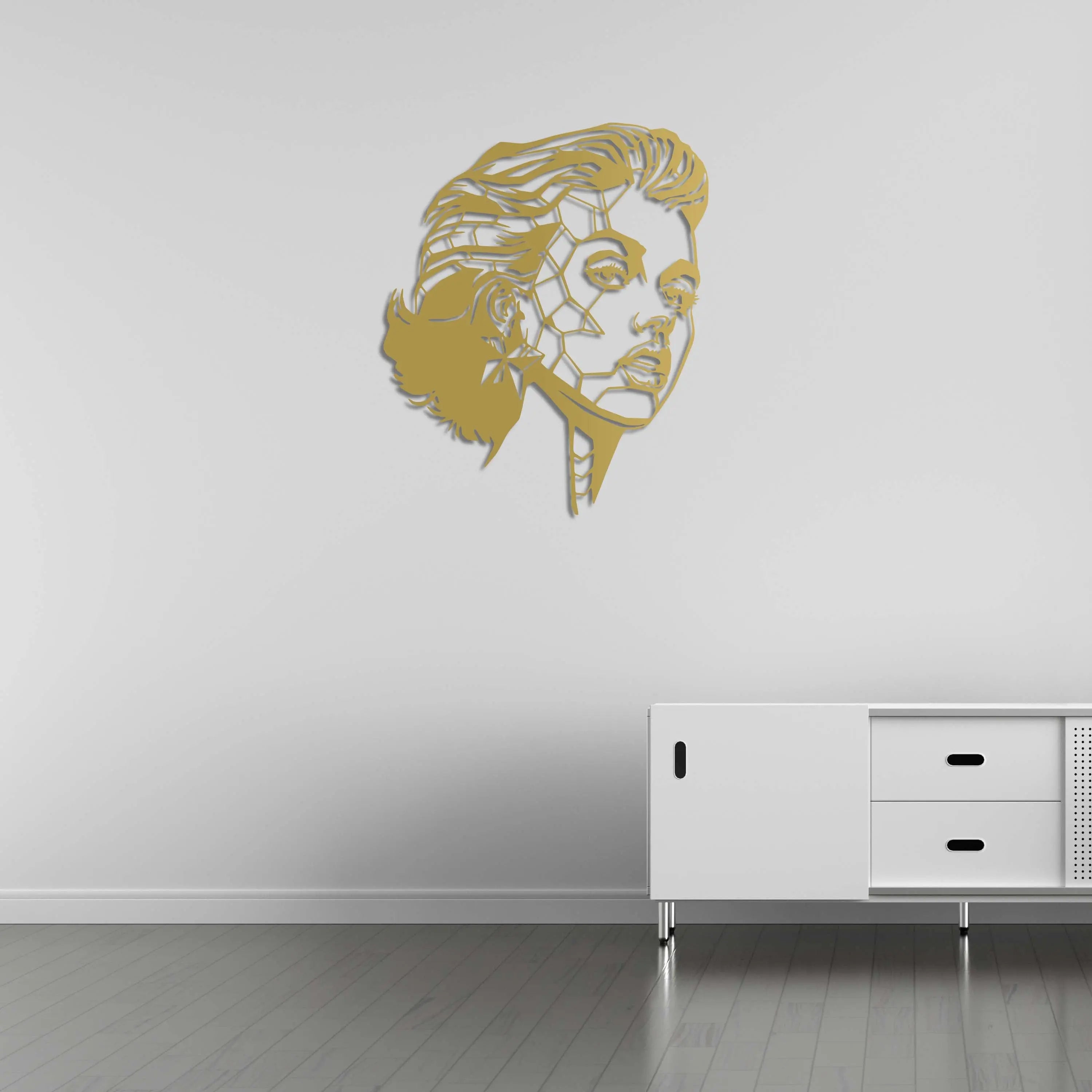 Parçalanmış Güzellik Metal Duvar Dekoru Laser Artique