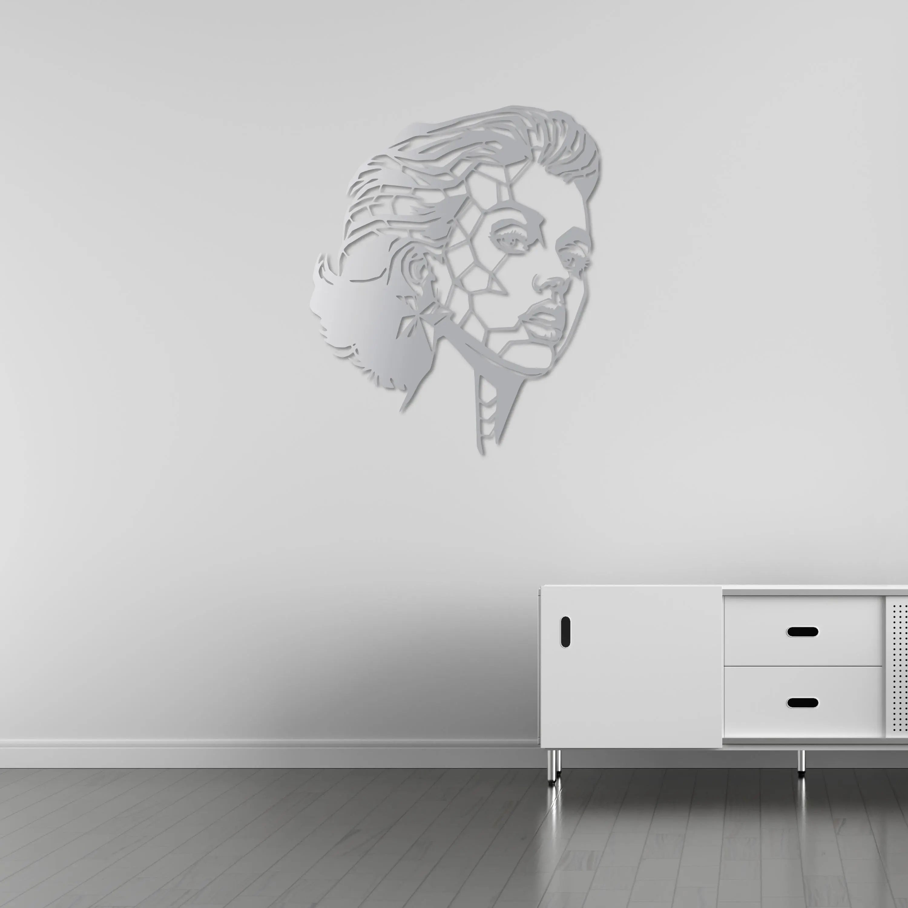 Parçalanmış Güzellik Metal Duvar Dekoru Laser Artique