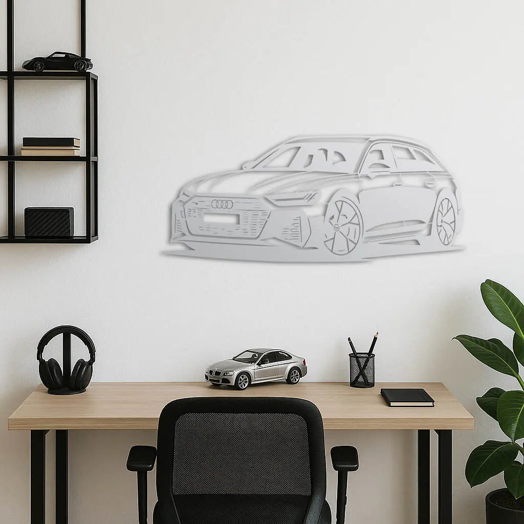 Audi RS6 Avant – Araba Metal Duvar Dekoru Laser Artique