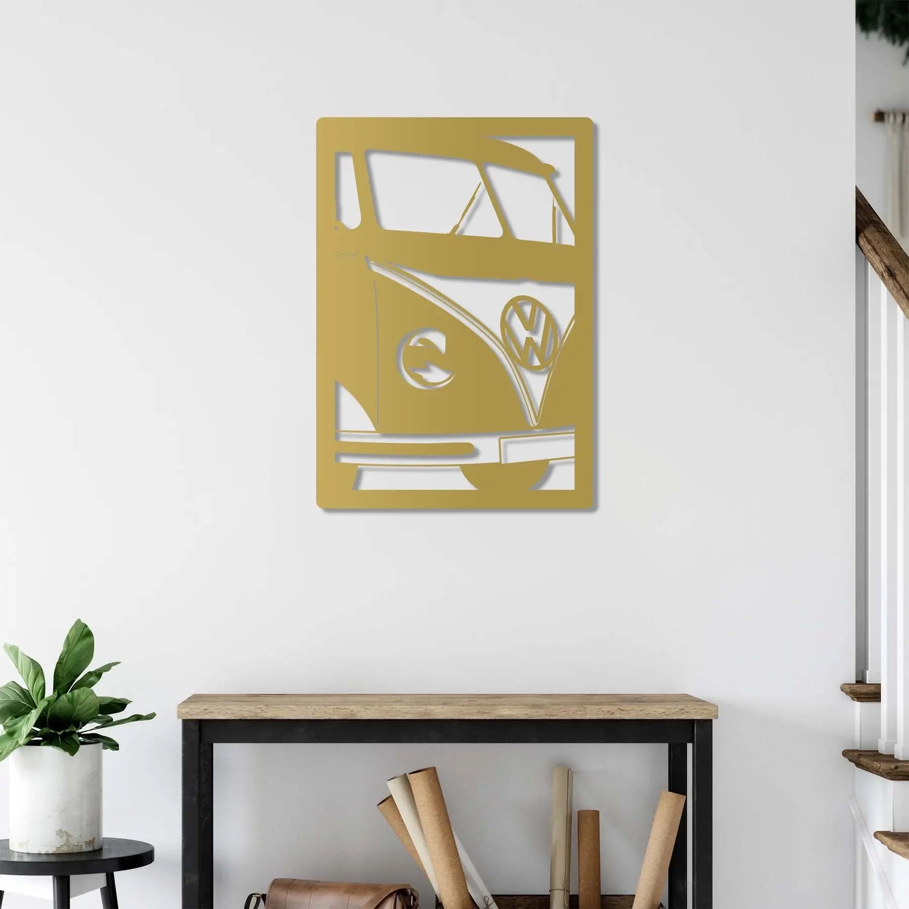 Retro Seyahat Metal Duvar Dekoru Laser Artique