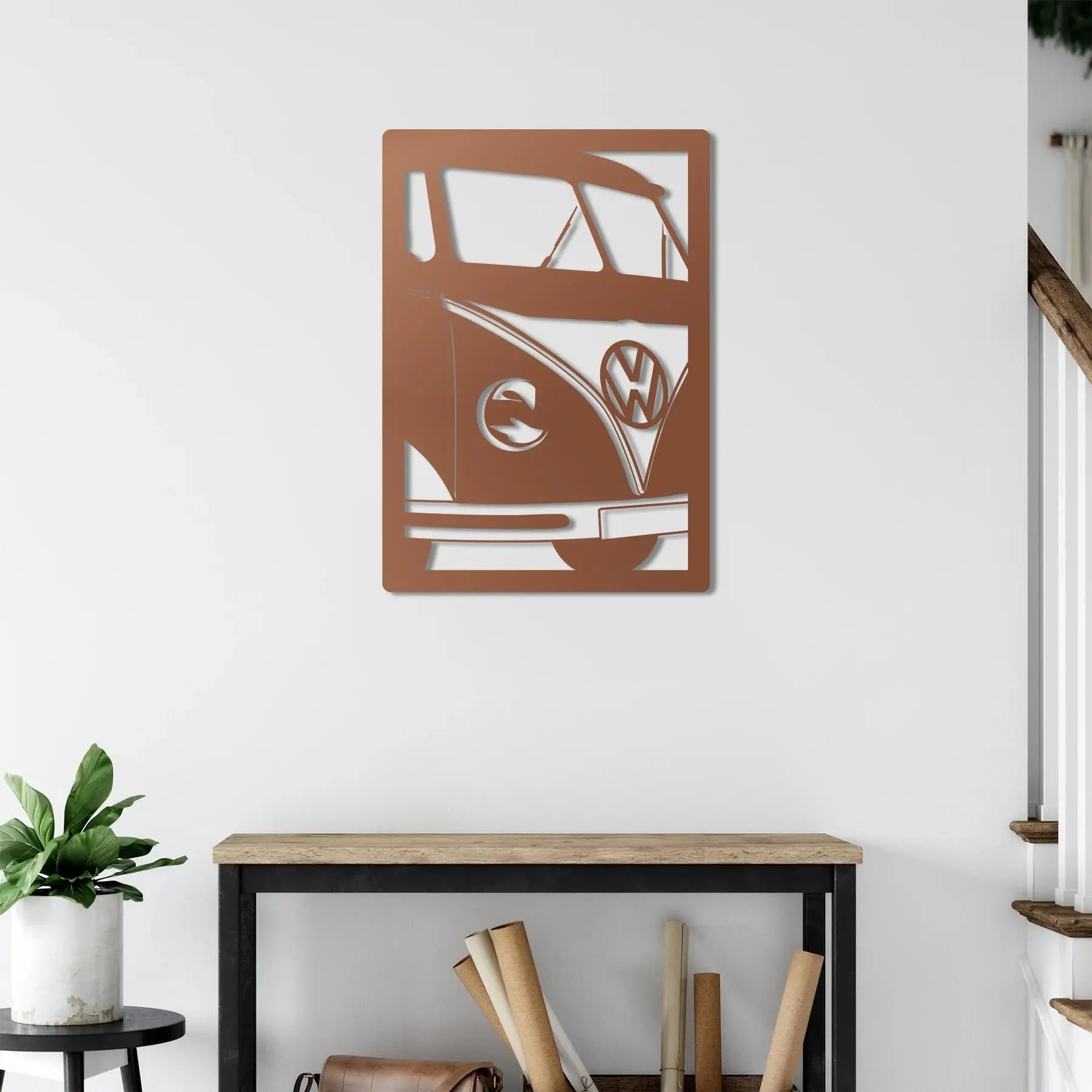 Retro Seyahat Metal Duvar Dekoru Laser Artique