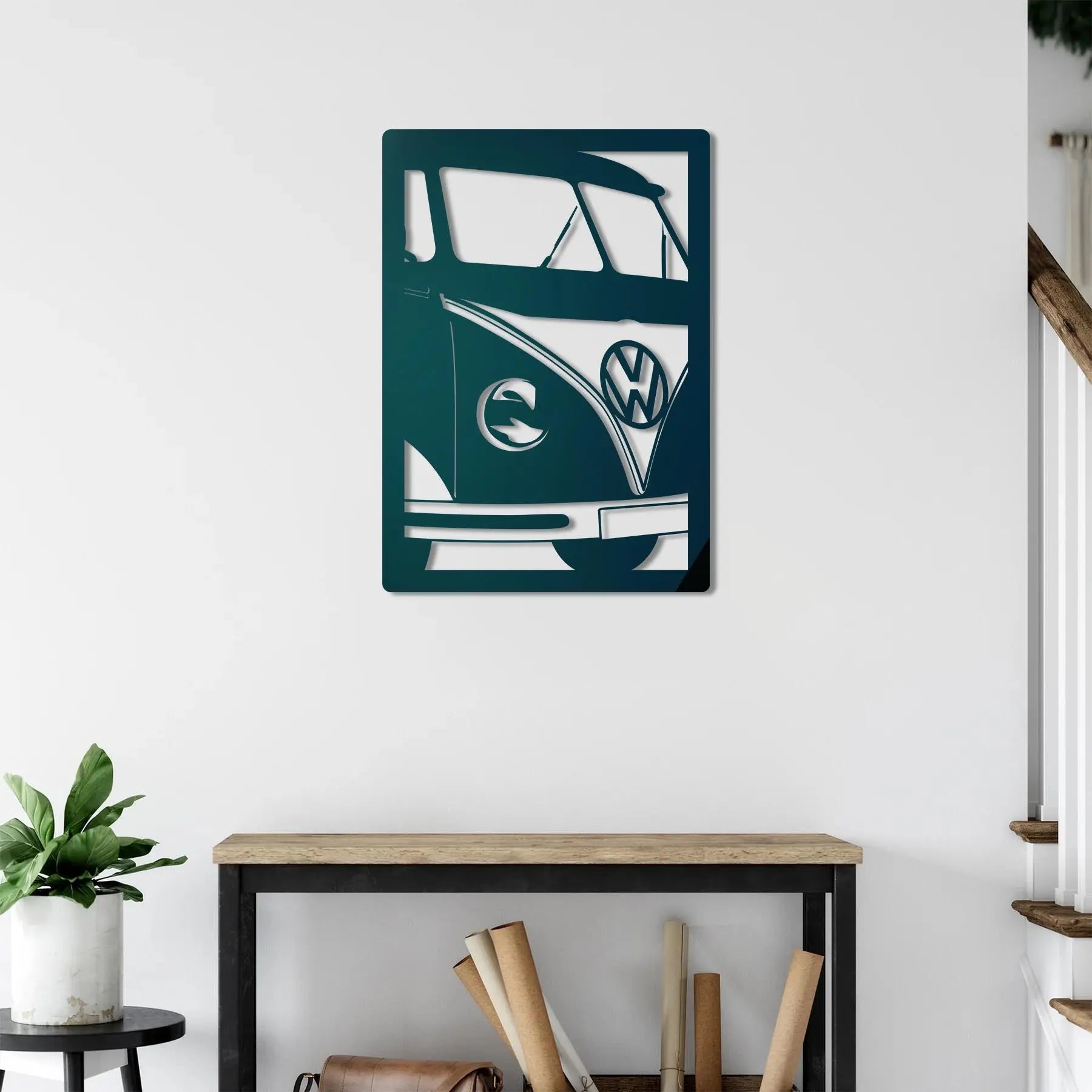 Retro Seyahat Metal Duvar Dekoru Laser Artique