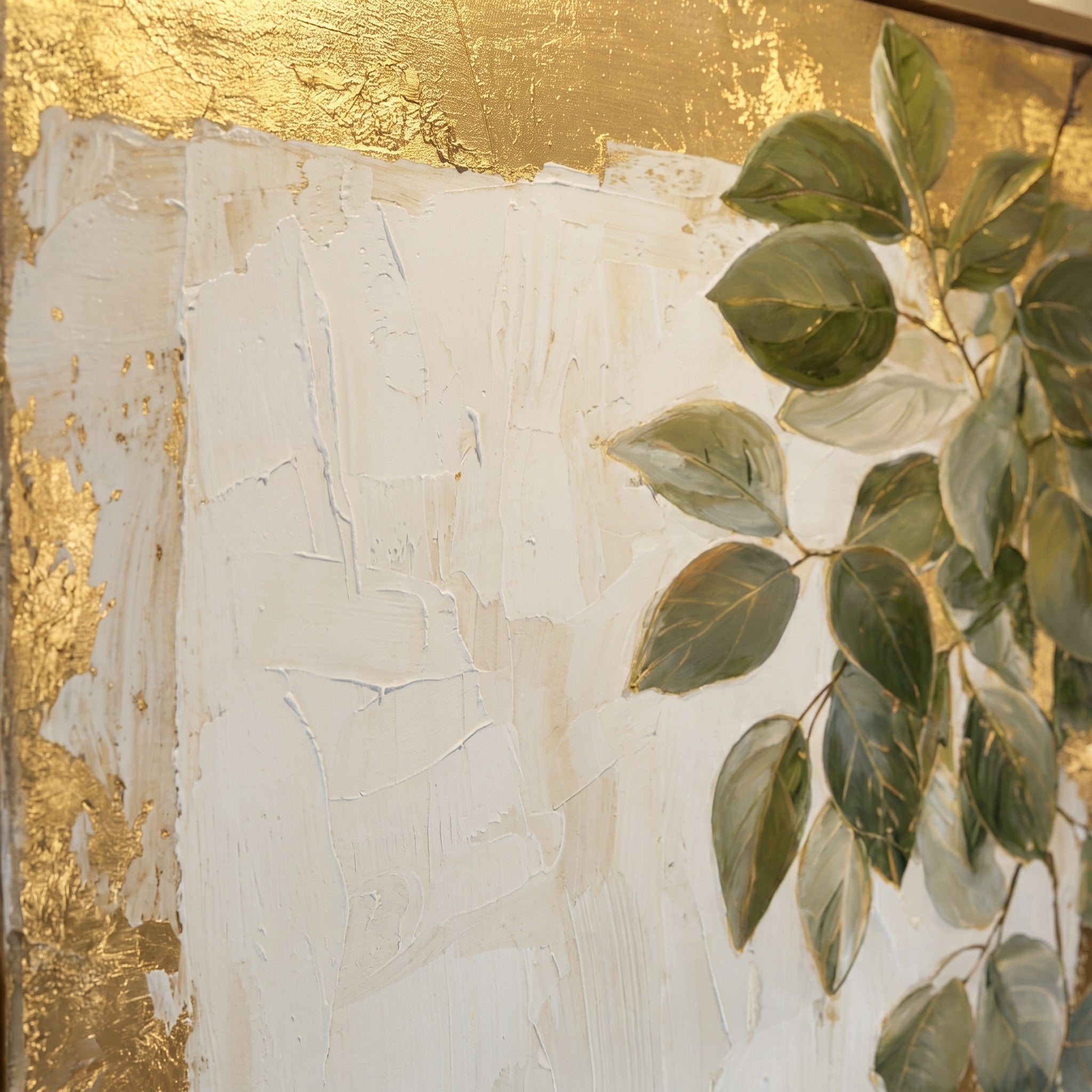 Verde Aurelia | Gold Botanik Tablo