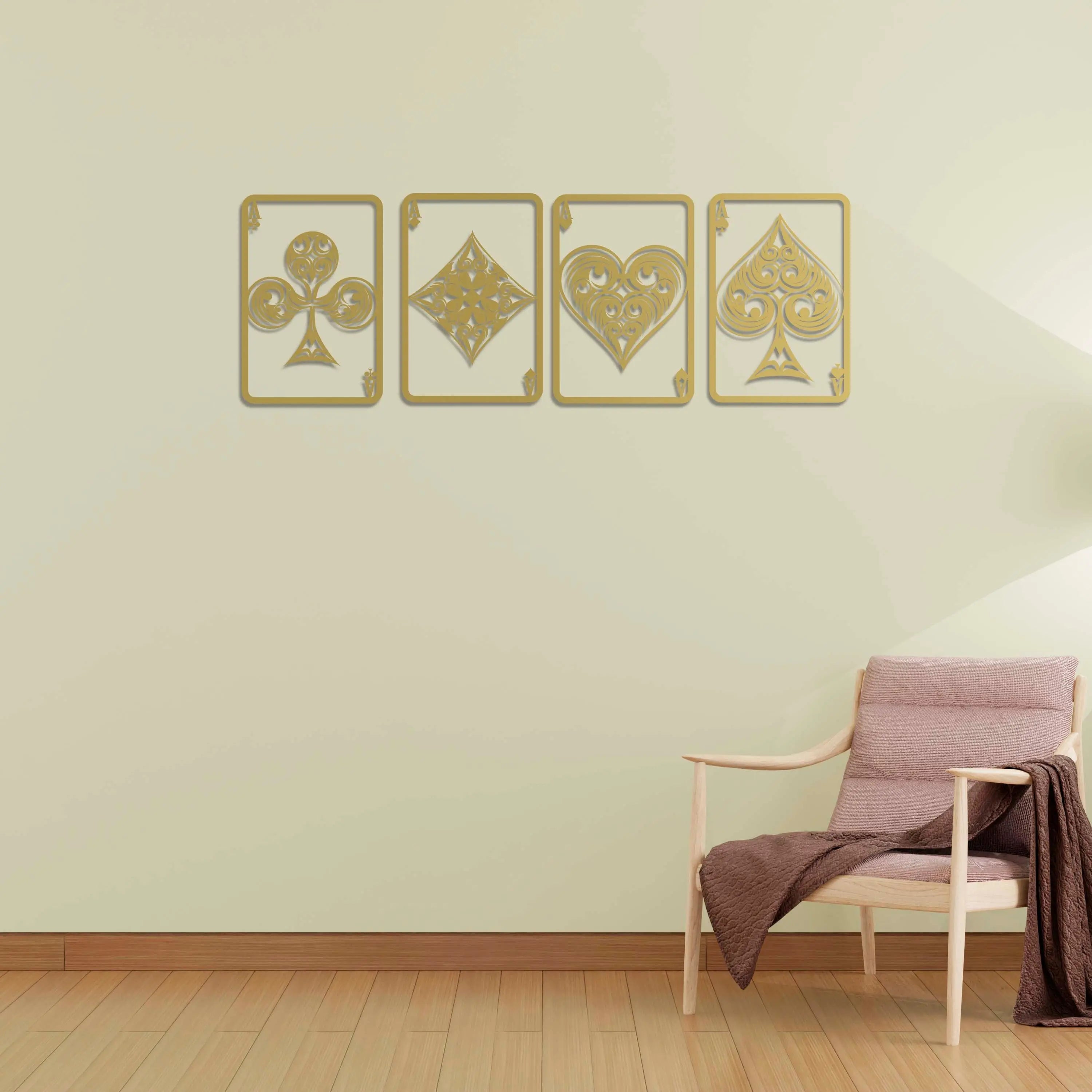 Şansın Asları Metal Duvar Dekoru Laser Artique