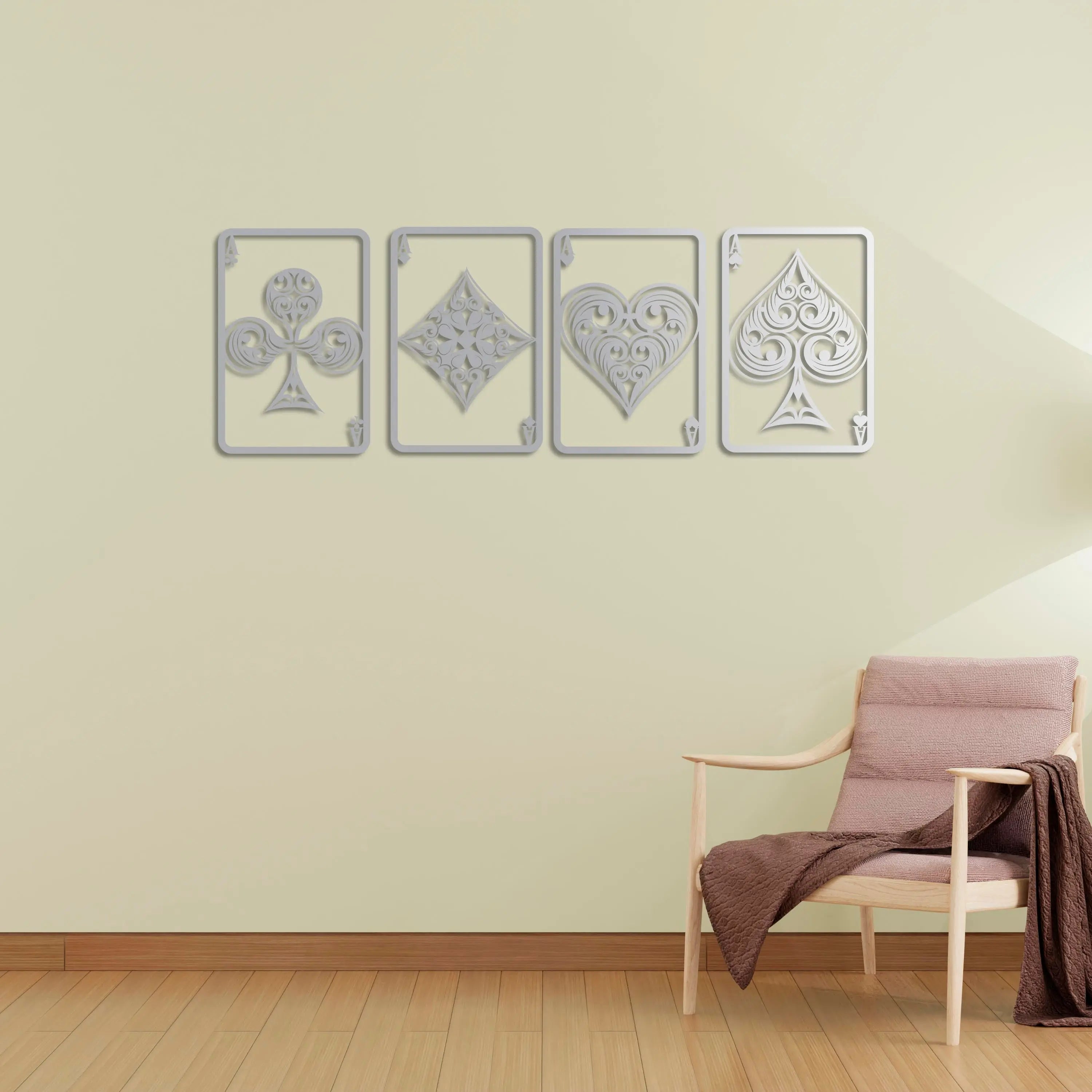 Şansın Asları Metal Duvar Dekoru Laser Artique