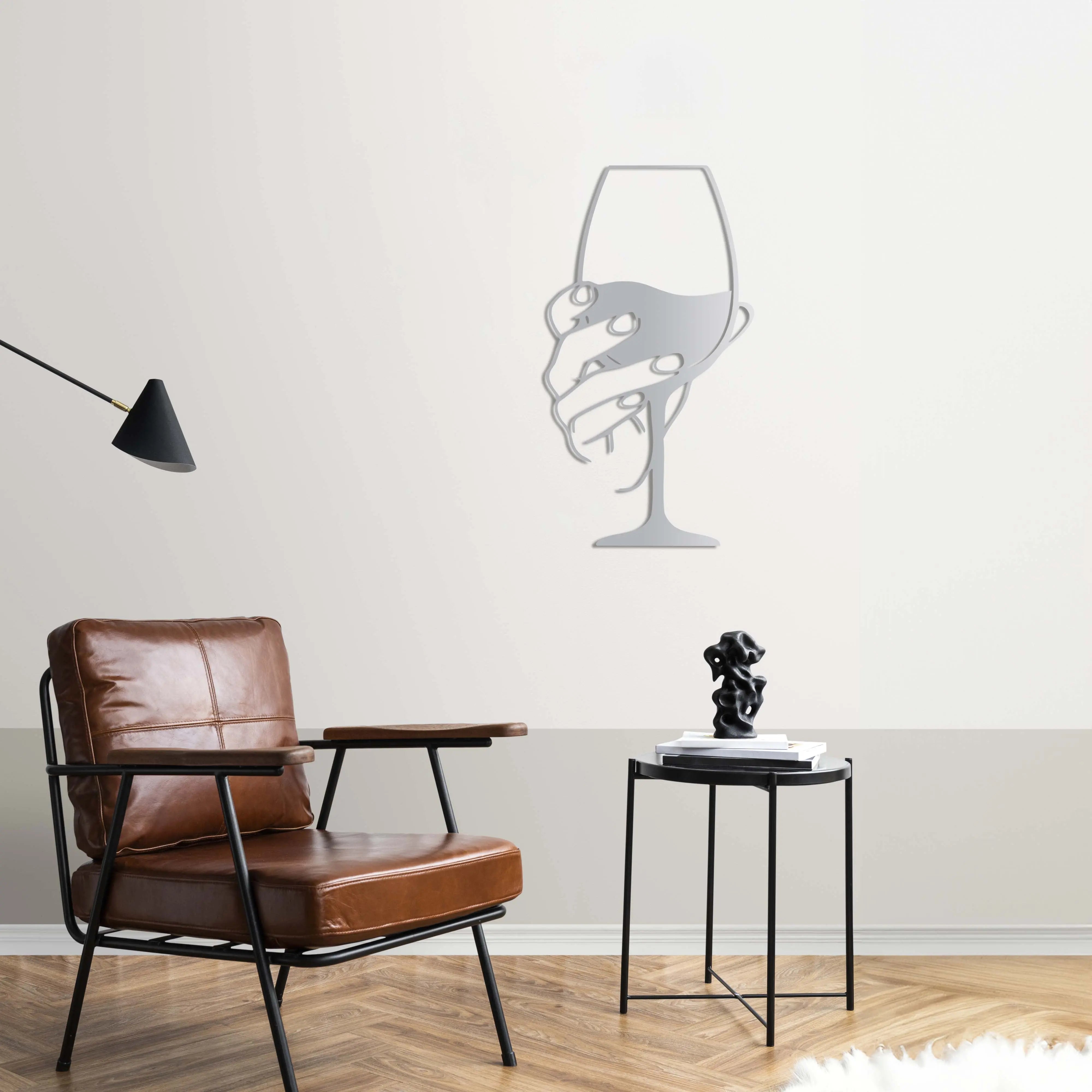 Bir Kadeh Umursamazlık Metal Duvar Dekoru Laser Artique