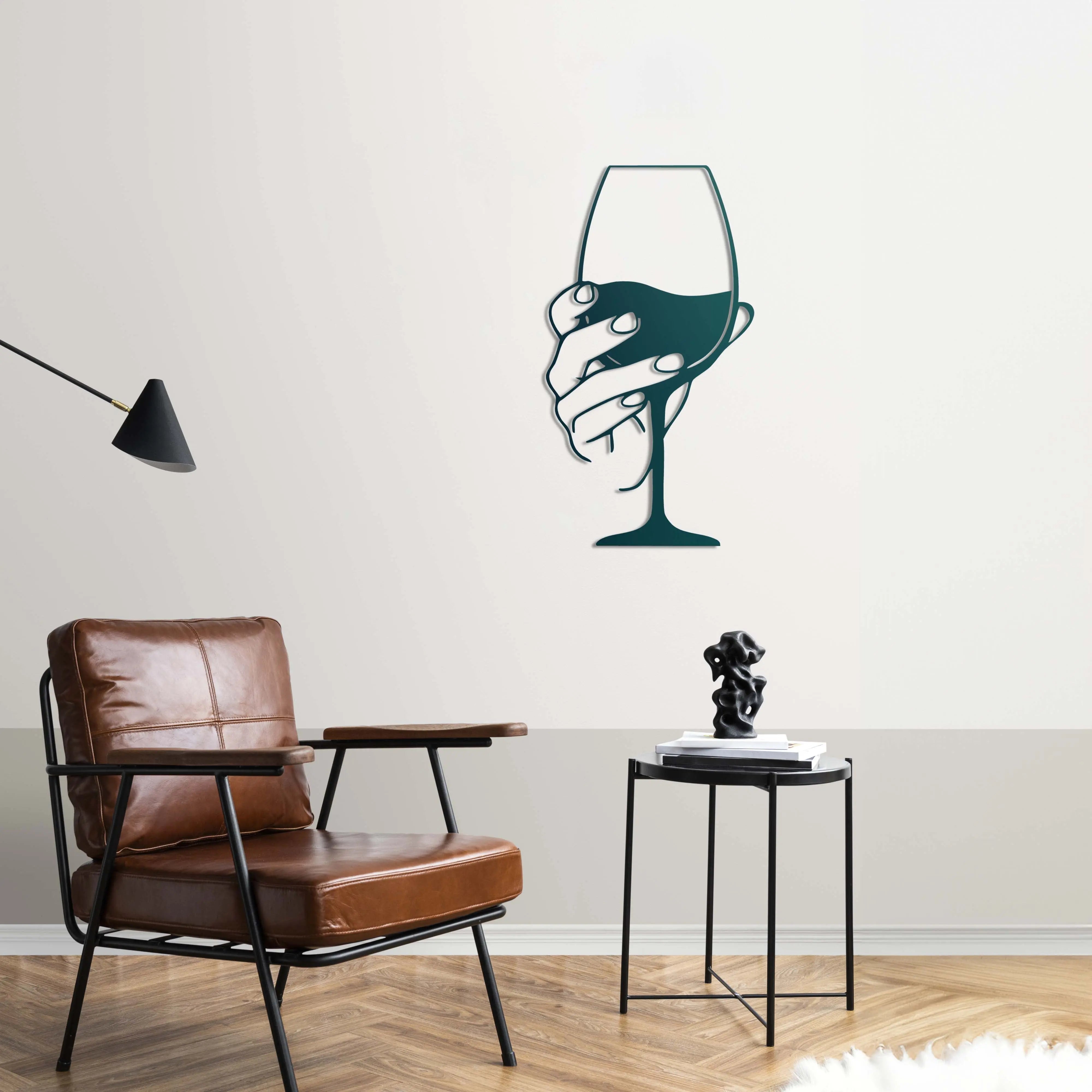 Bir Kadeh Umursamazlık Metal Duvar Dekoru Laser Artique