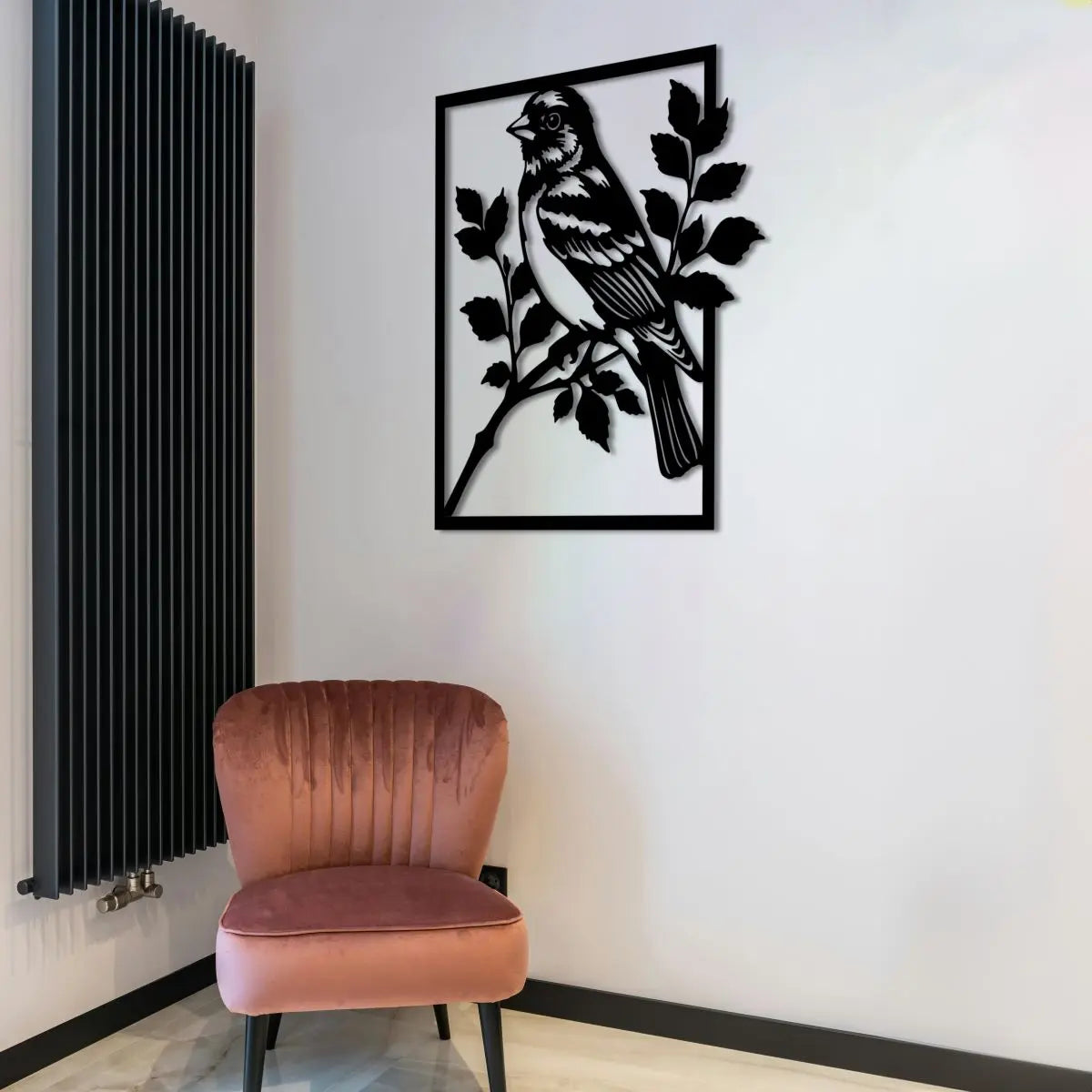 Doğa Şarkısı Kuş Metal Duvar Dekoru Laser Artique