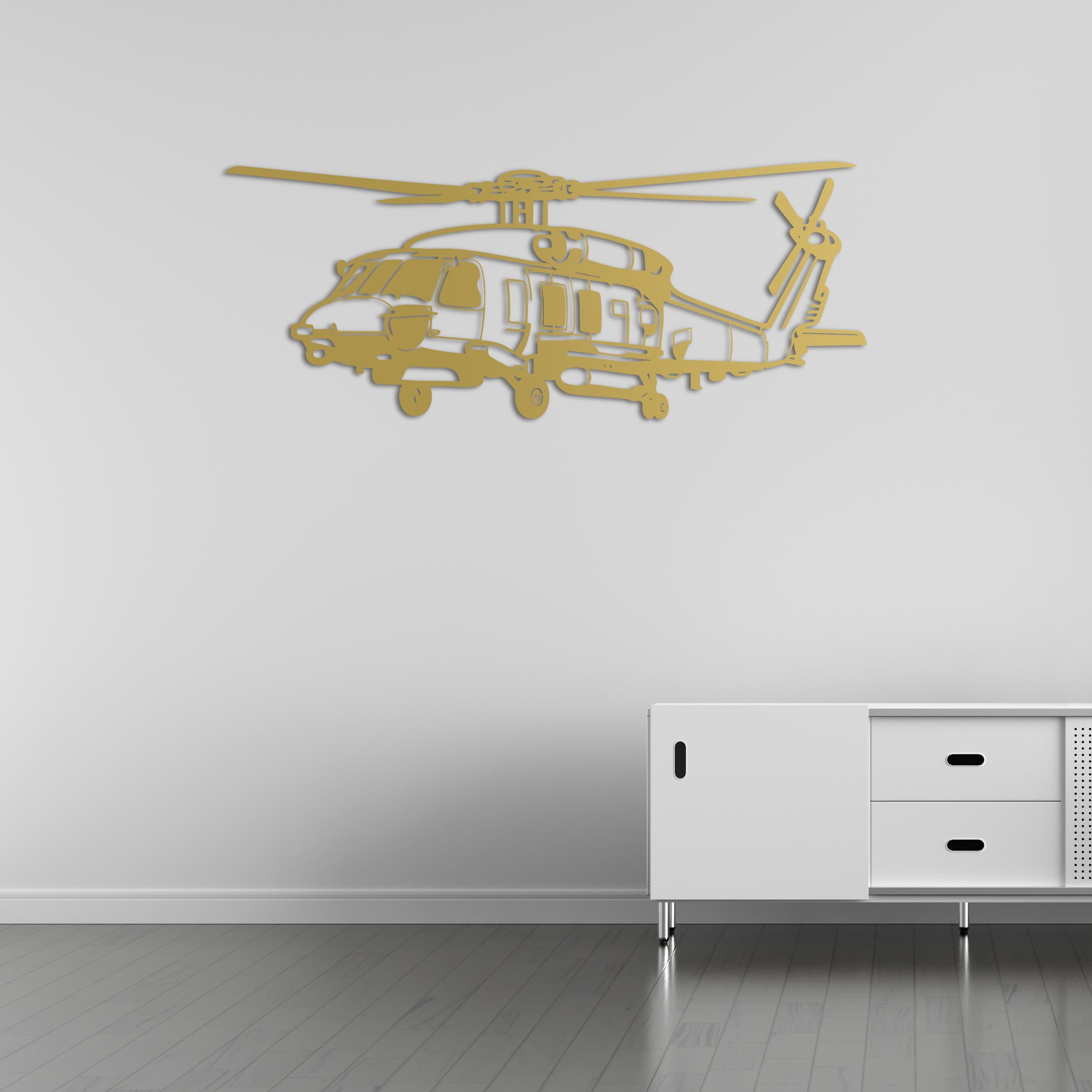 SH-70B SeaHawk Helikopter Metal Duvar Dekoru