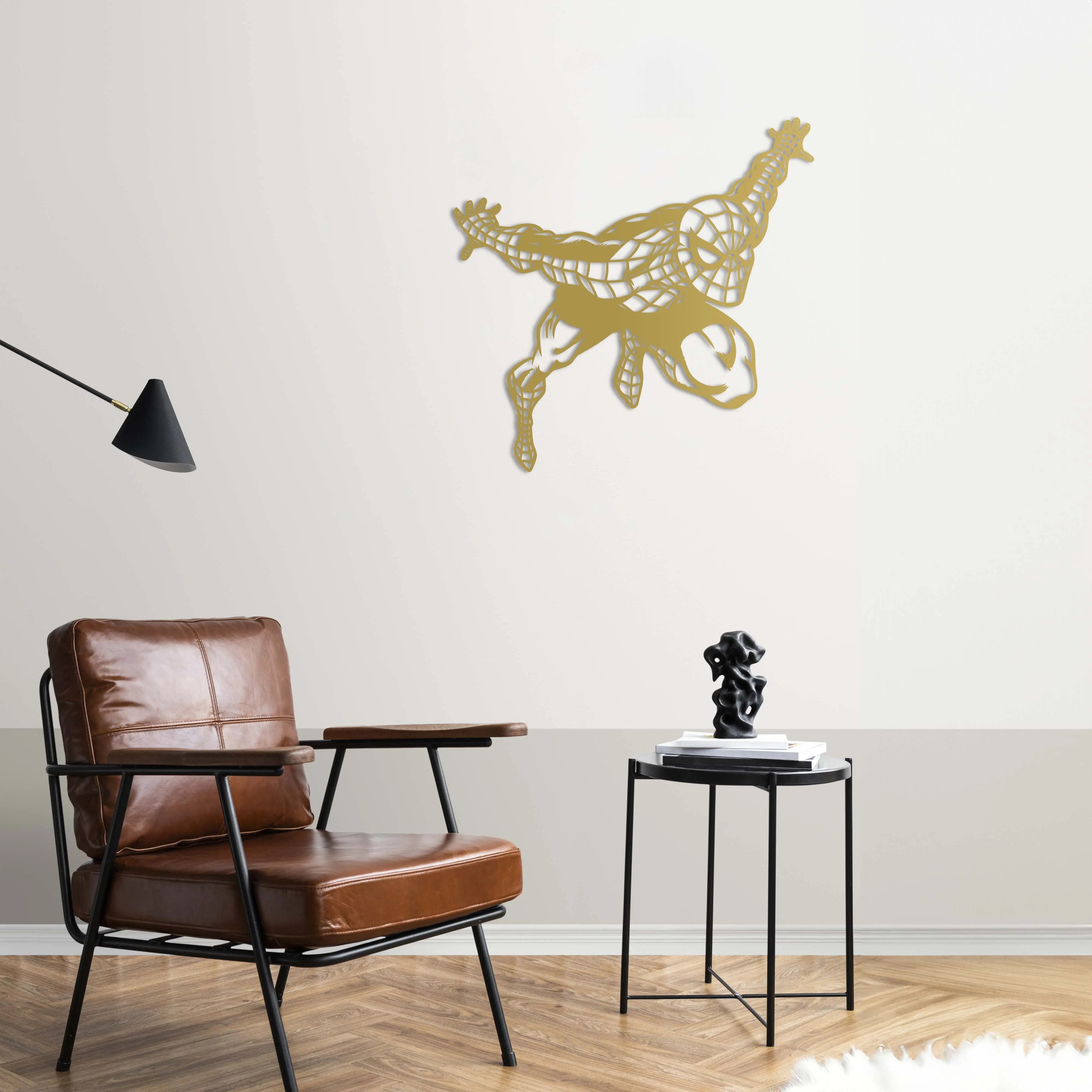 Örümcek Adam Metal Duvar Dekoru Laser Artique