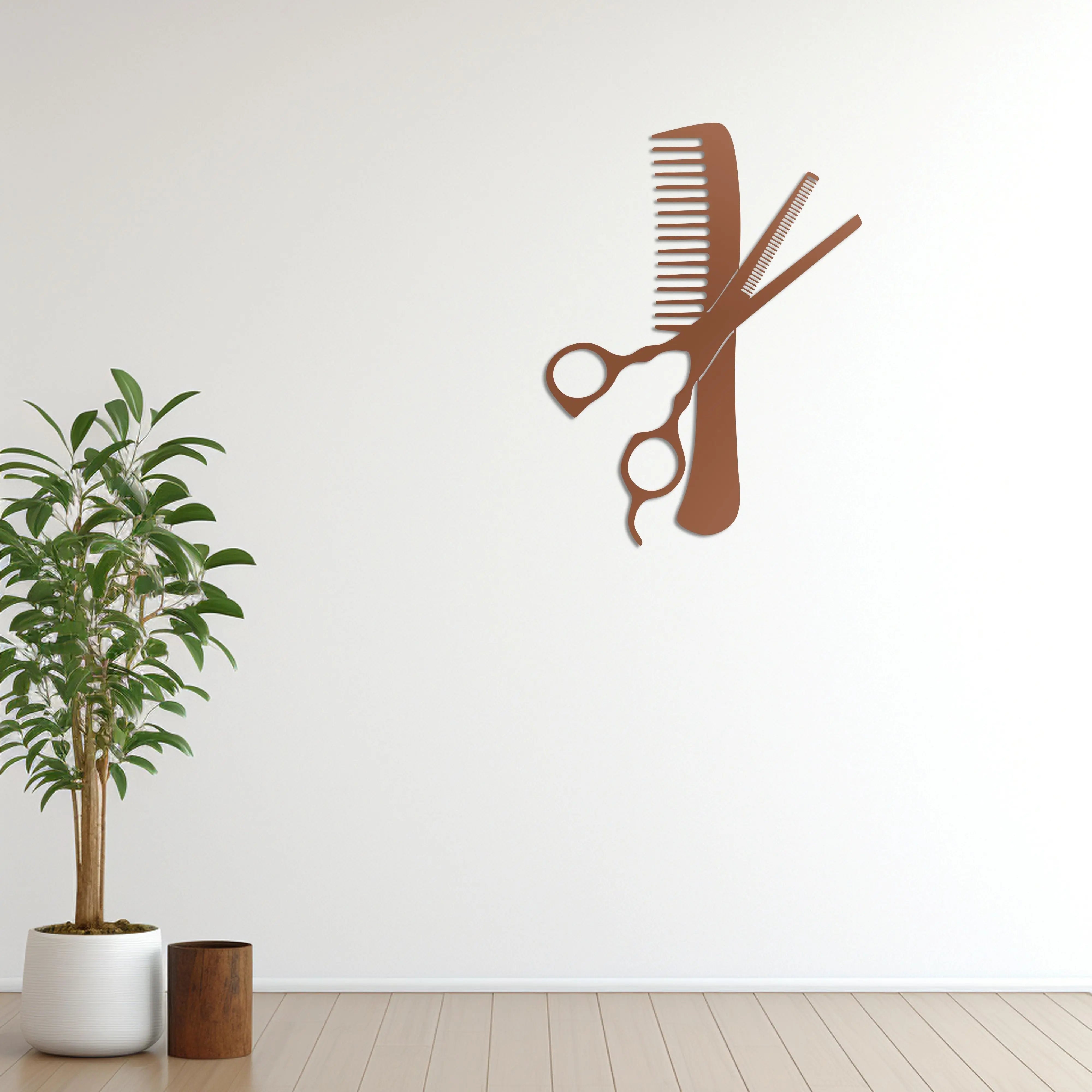 Kes & Tara – Berber Temalı Metal Duvar Dekoru Laser Artique