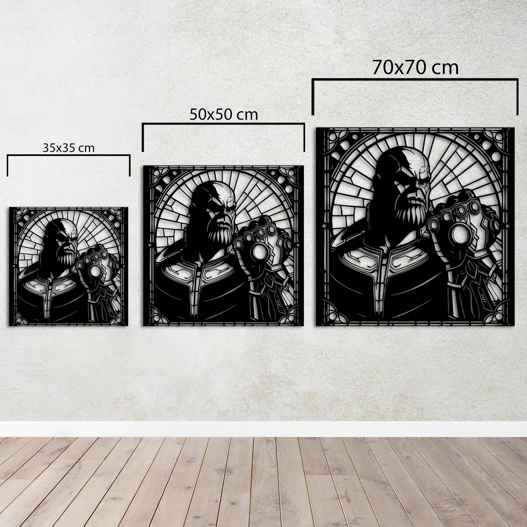 Taşların Efendisi Thanos Metal Duvar Dekoru Laser Artique