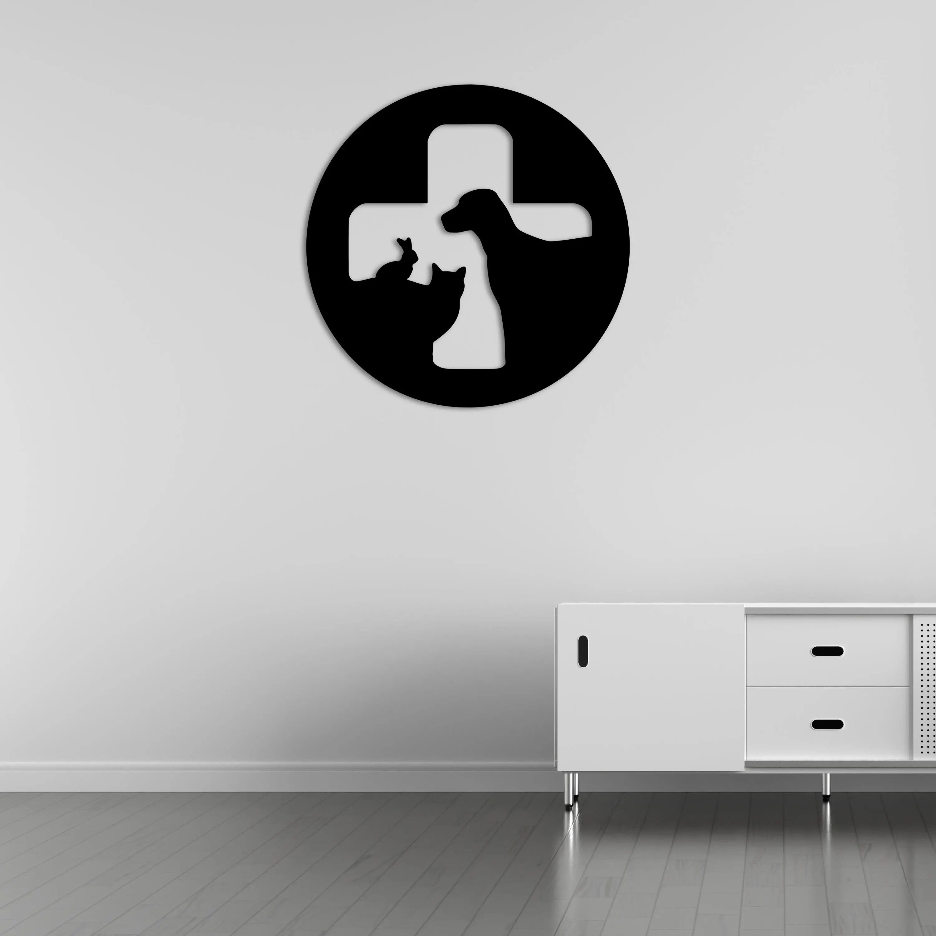 Can Dostların Nöbeti Metal Duvar Dekoru Laser Artique