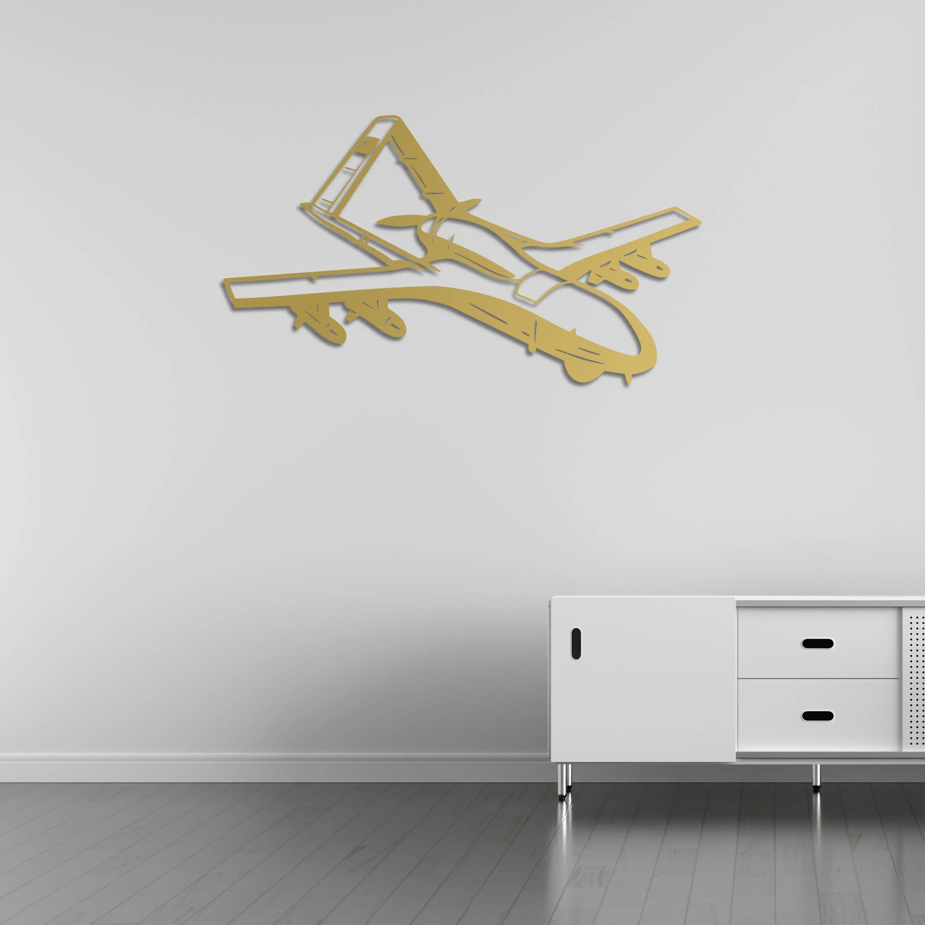 Bayraktar TB2 SİHA – Metal Duvar Dekoru Laser Artique