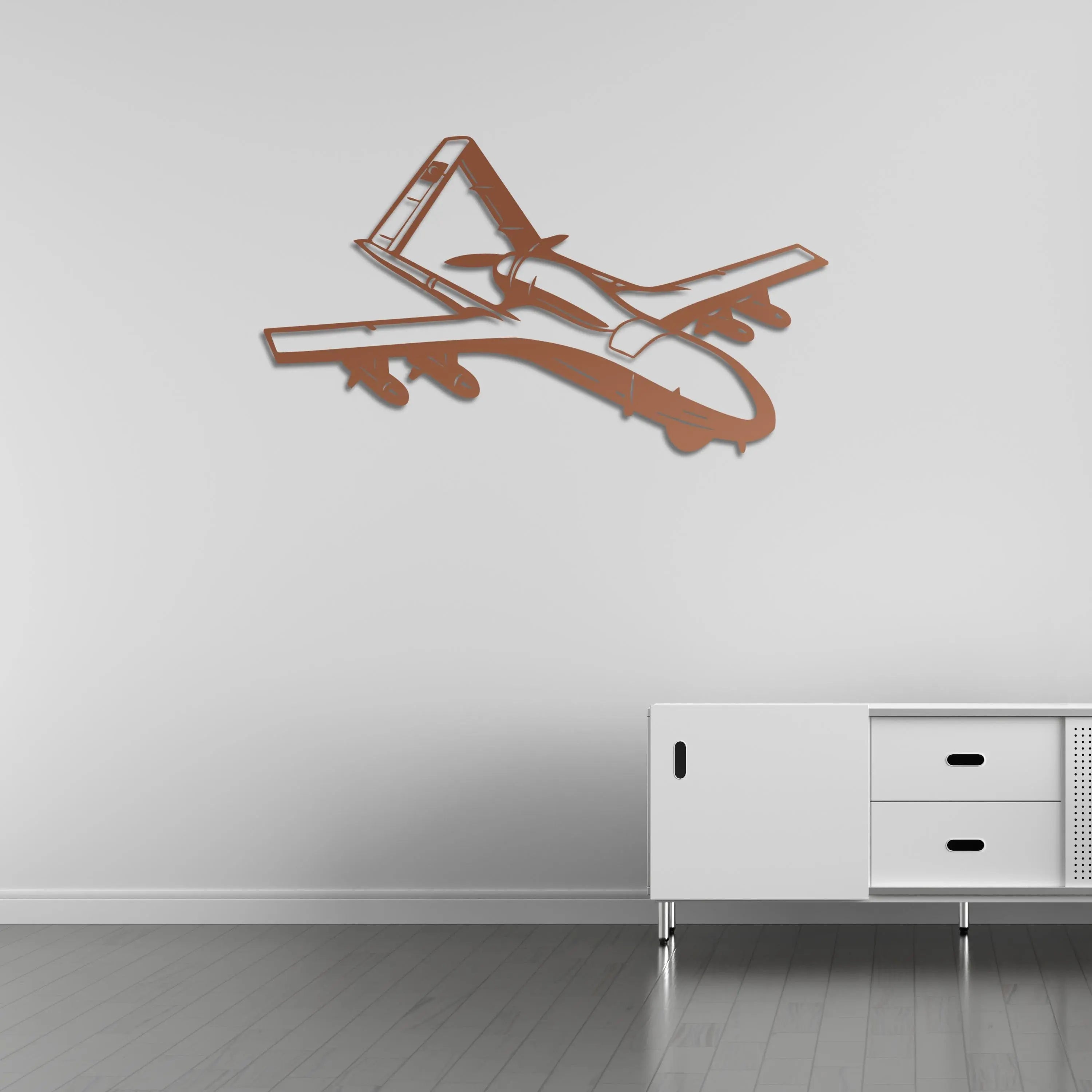 Bayraktar TB2 SİHA – Metal Duvar Dekoru Laser Artique