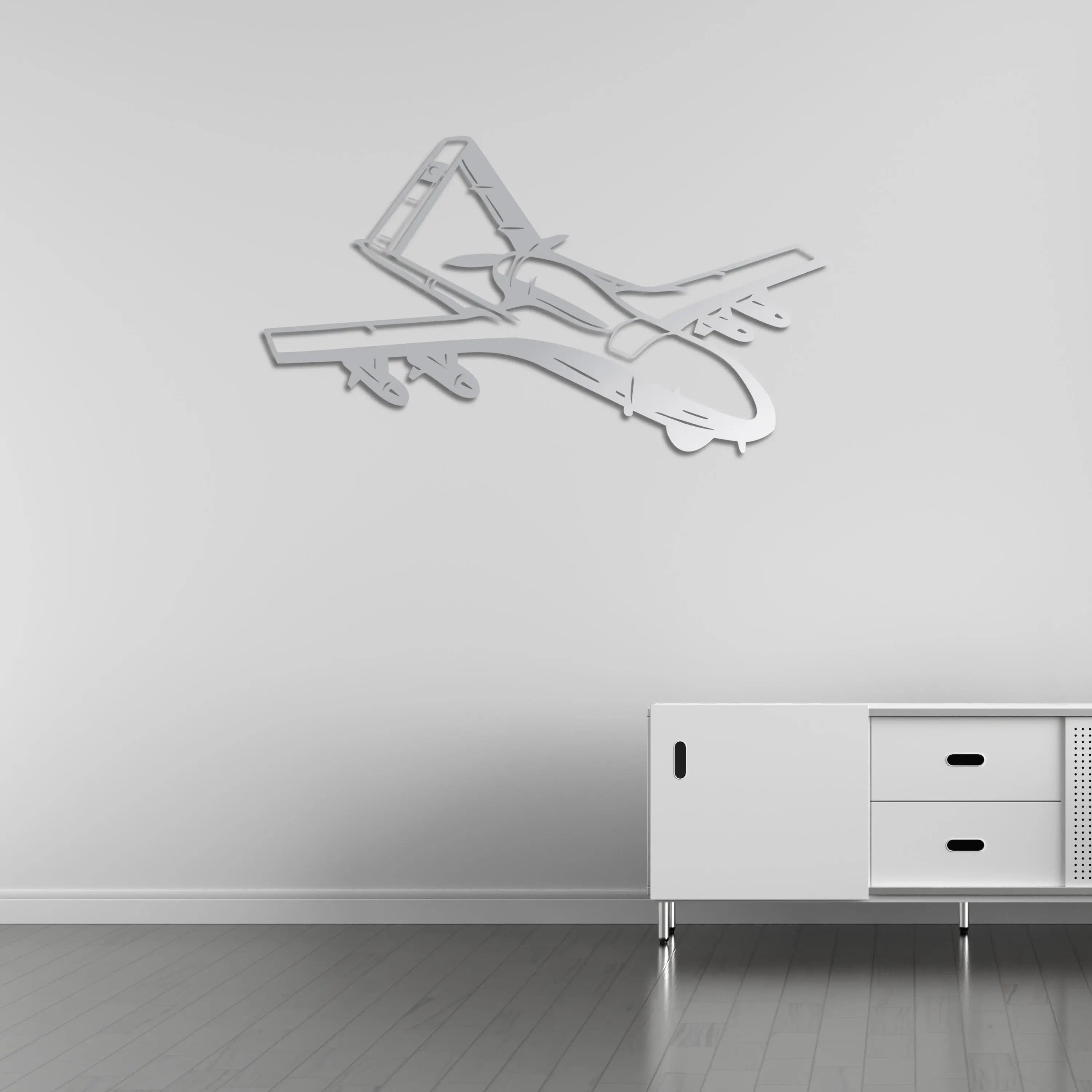 Bayraktar TB2 SİHA – Metal Duvar Dekoru Laser Artique