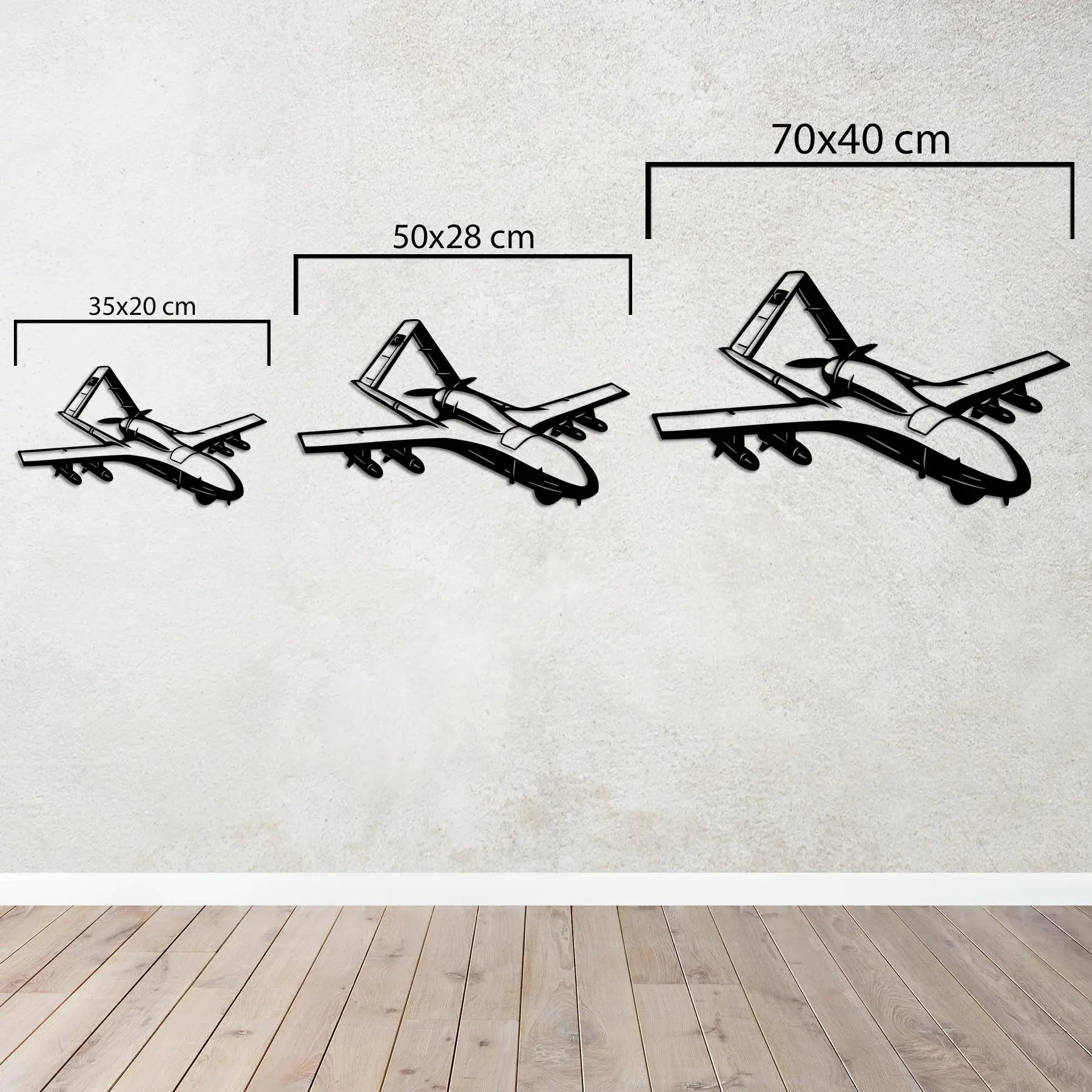 Bayraktar TB2 SİHA – Metal Duvar Dekoru Laser Artique