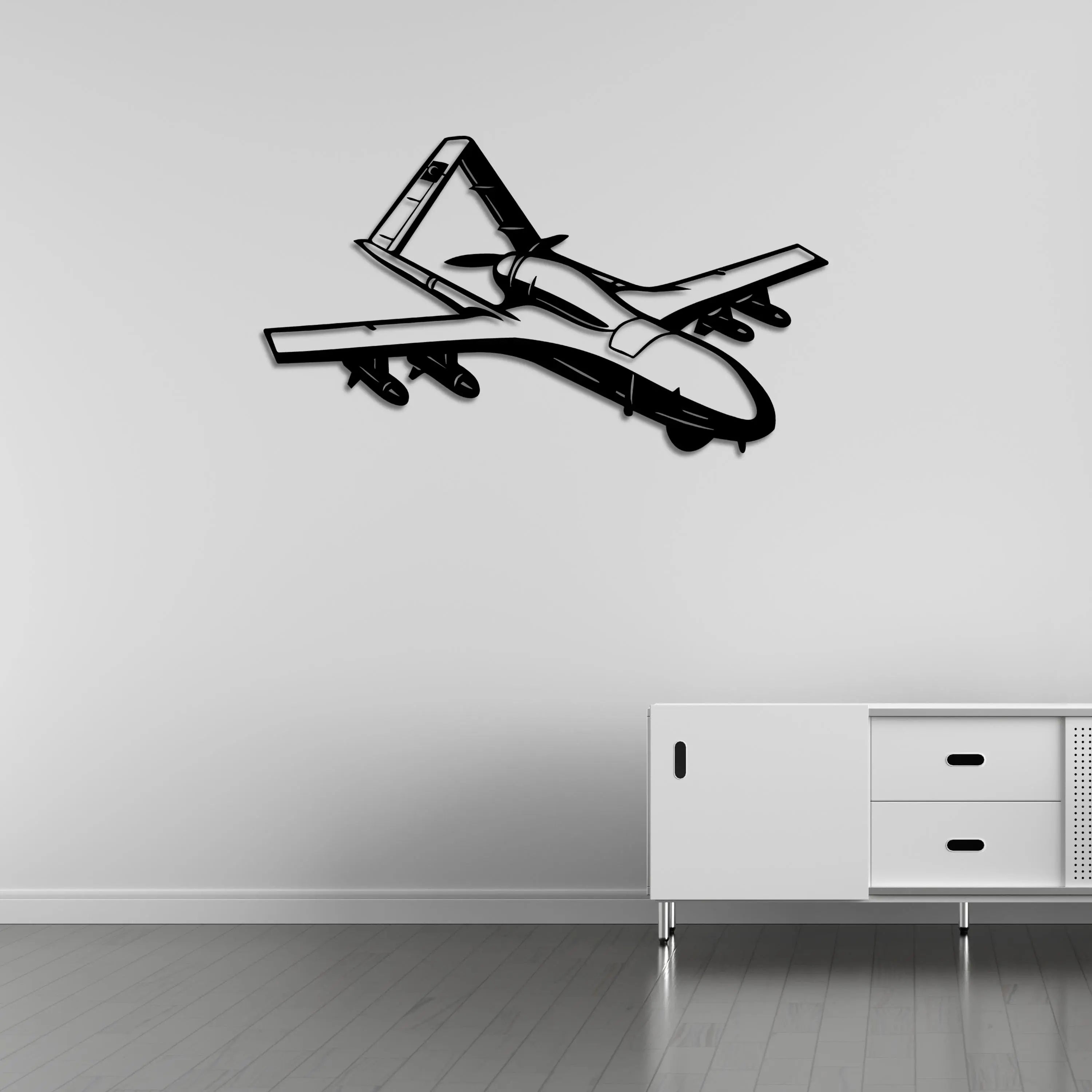 Bayraktar TB2 SİHA – Metal Duvar Dekoru Laser Artique