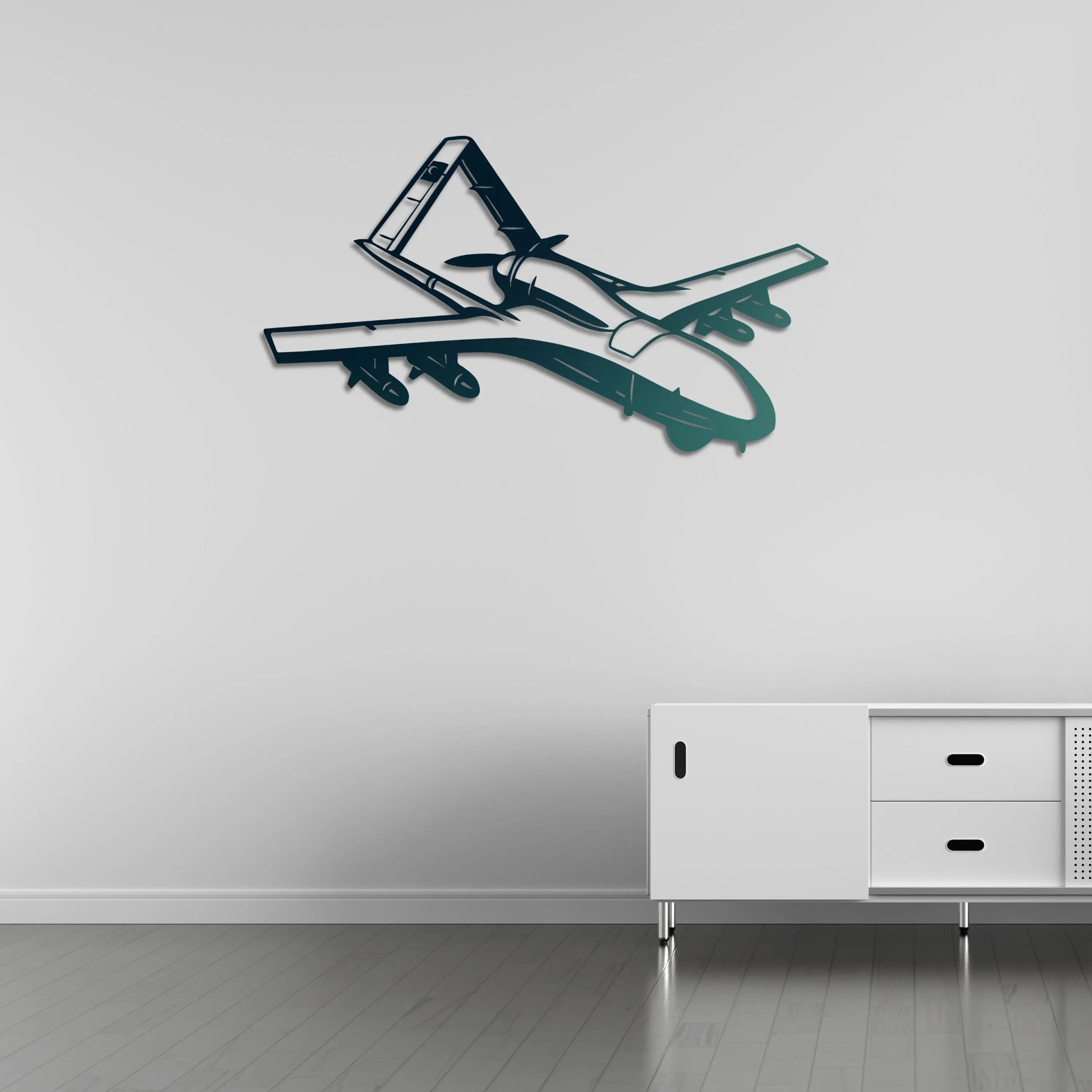 Bayraktar TB2 SİHA – Metal Duvar Dekoru Laser Artique