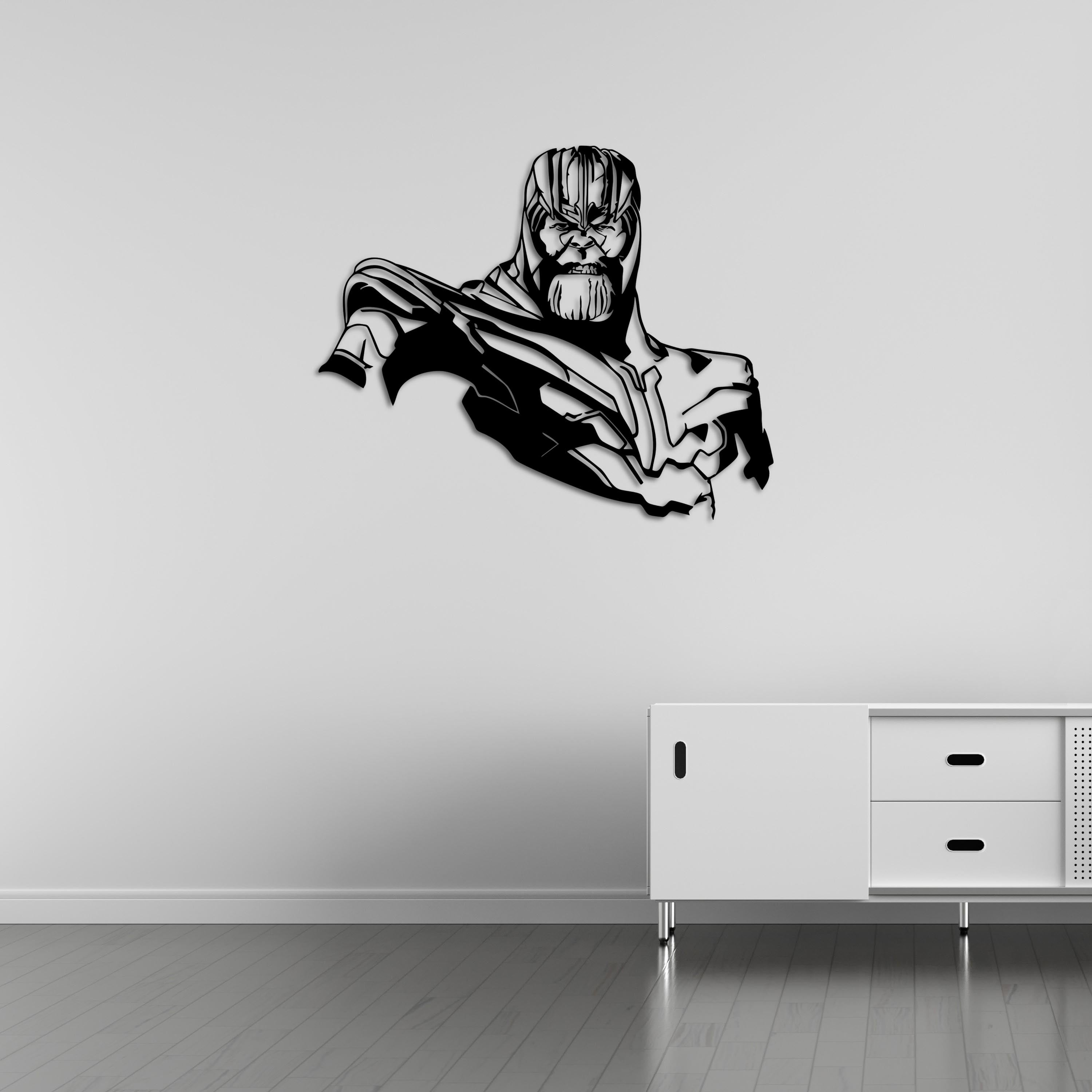 Thanos Zırhlı Siluet Metal Duvar Dekoru