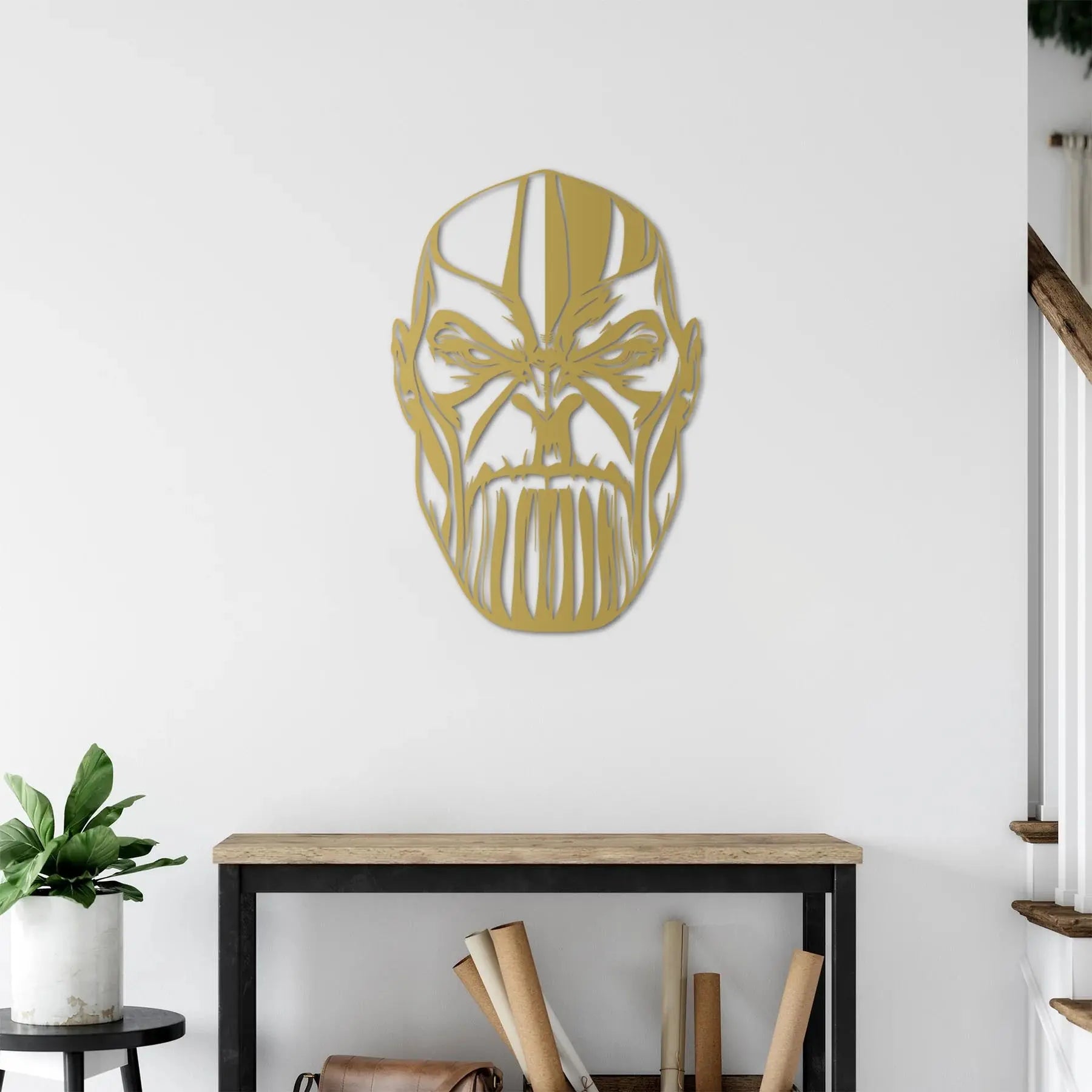 Thanos Portresi Metal Duvar Dekoru Laser Artique