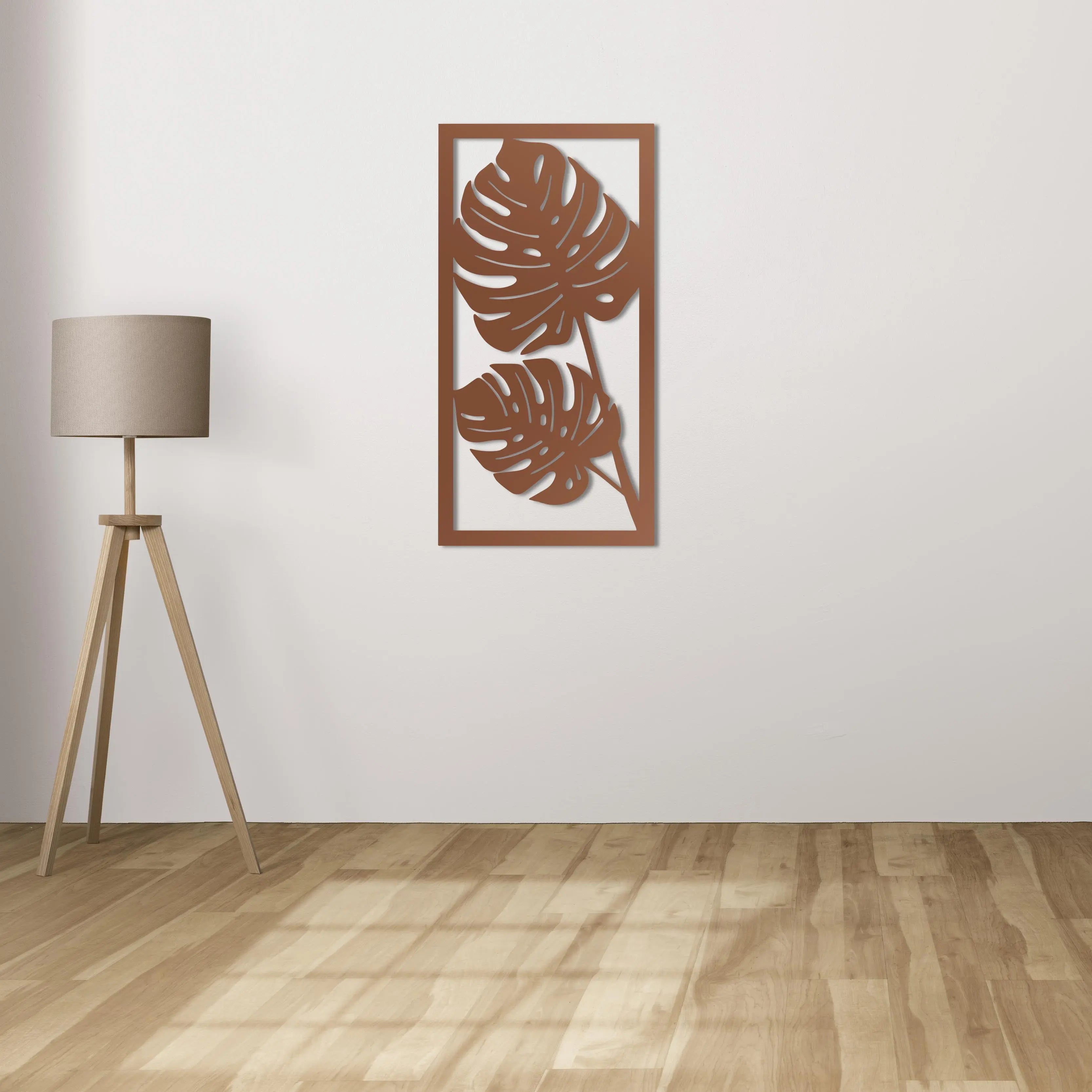 Tropikal Sessizlik Metal Duvar Dekoru Laser Artique