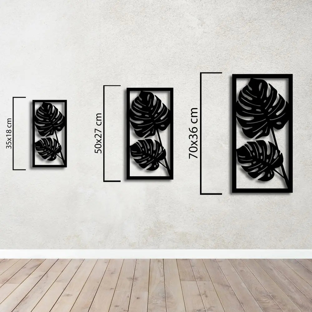 Tropikal Sessizlik Metal Duvar Dekoru Laser Artique