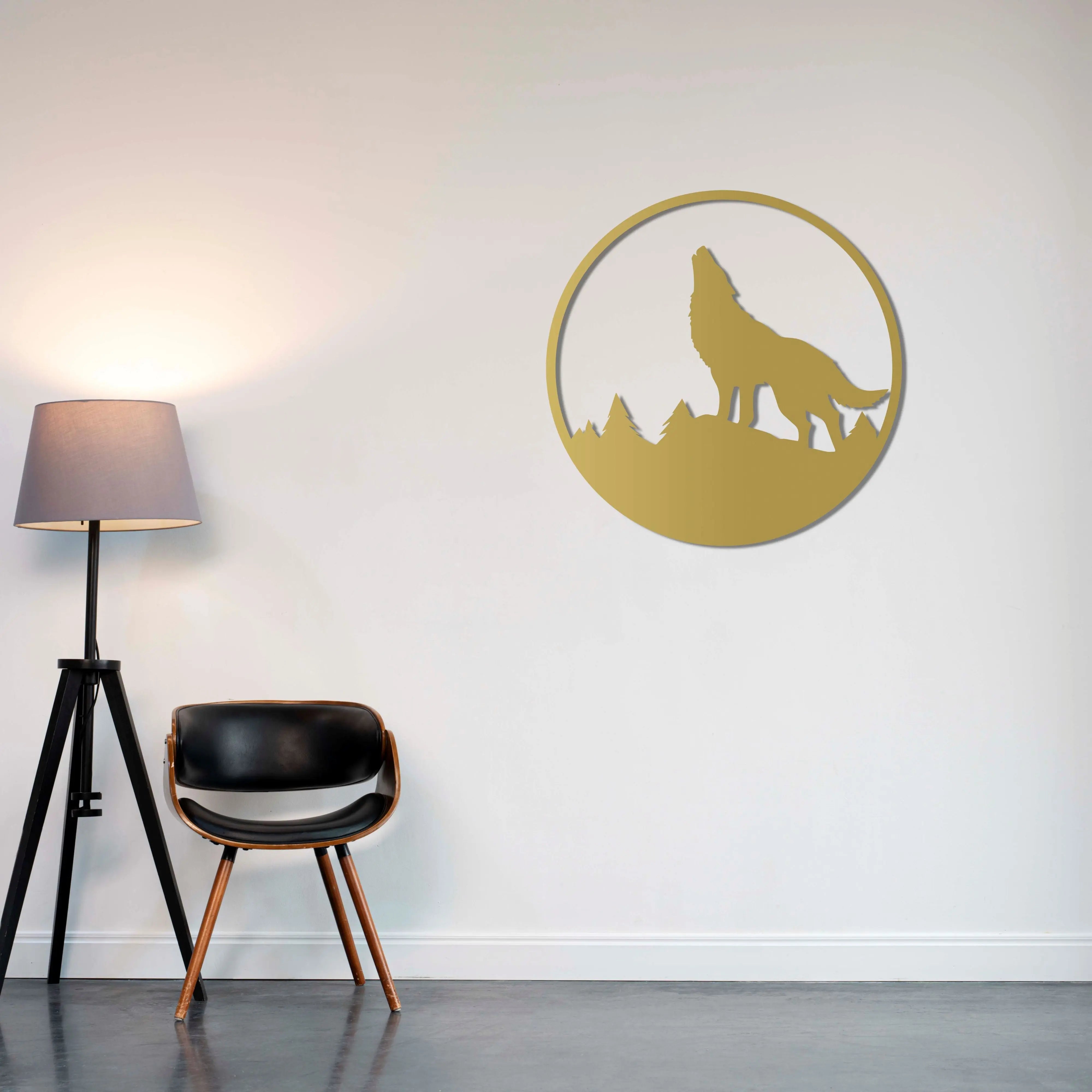 Türklüğün Simgesi Kurt Metal Duvar Dekoru Laser Artique