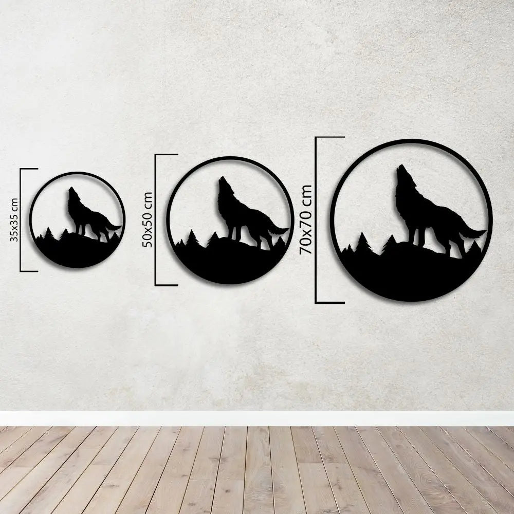 Türklüğün Simgesi Kurt Metal Duvar Dekoru Laser Artique