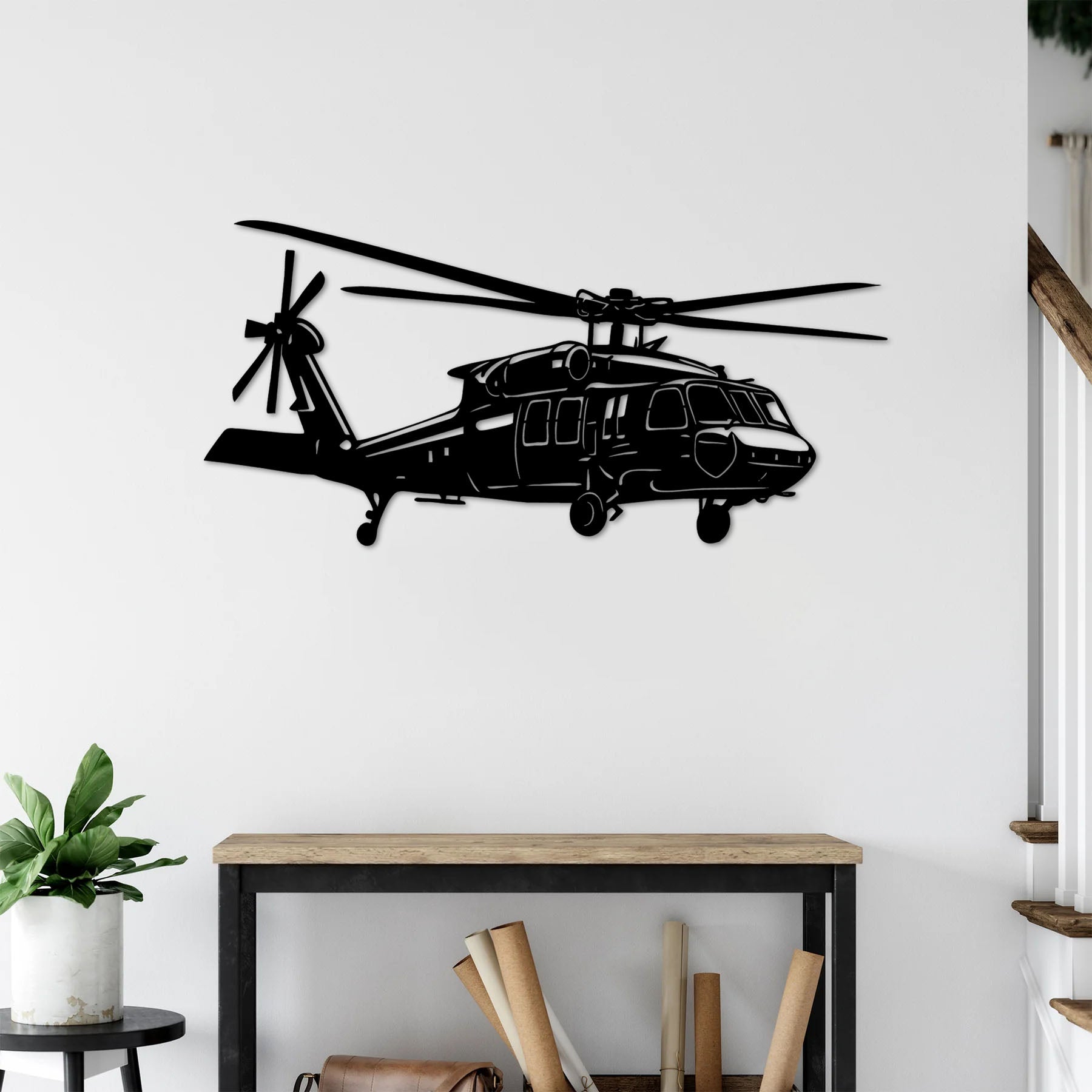 UH-60 Black Hawk Flight Edition – Helikopter Metal Duvar Dekoru