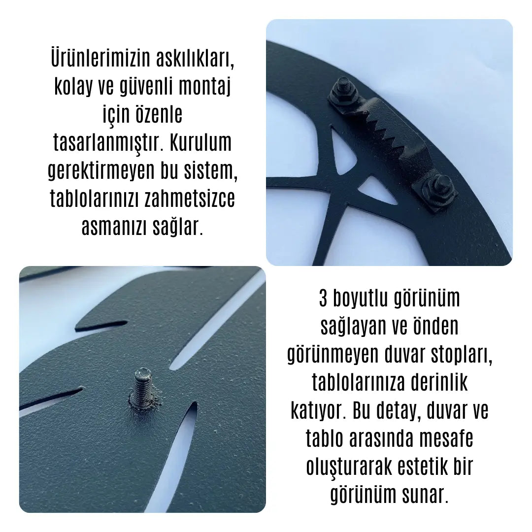 Ağacın Gölgesinde Metal Duvar Dekoru Laser Artique