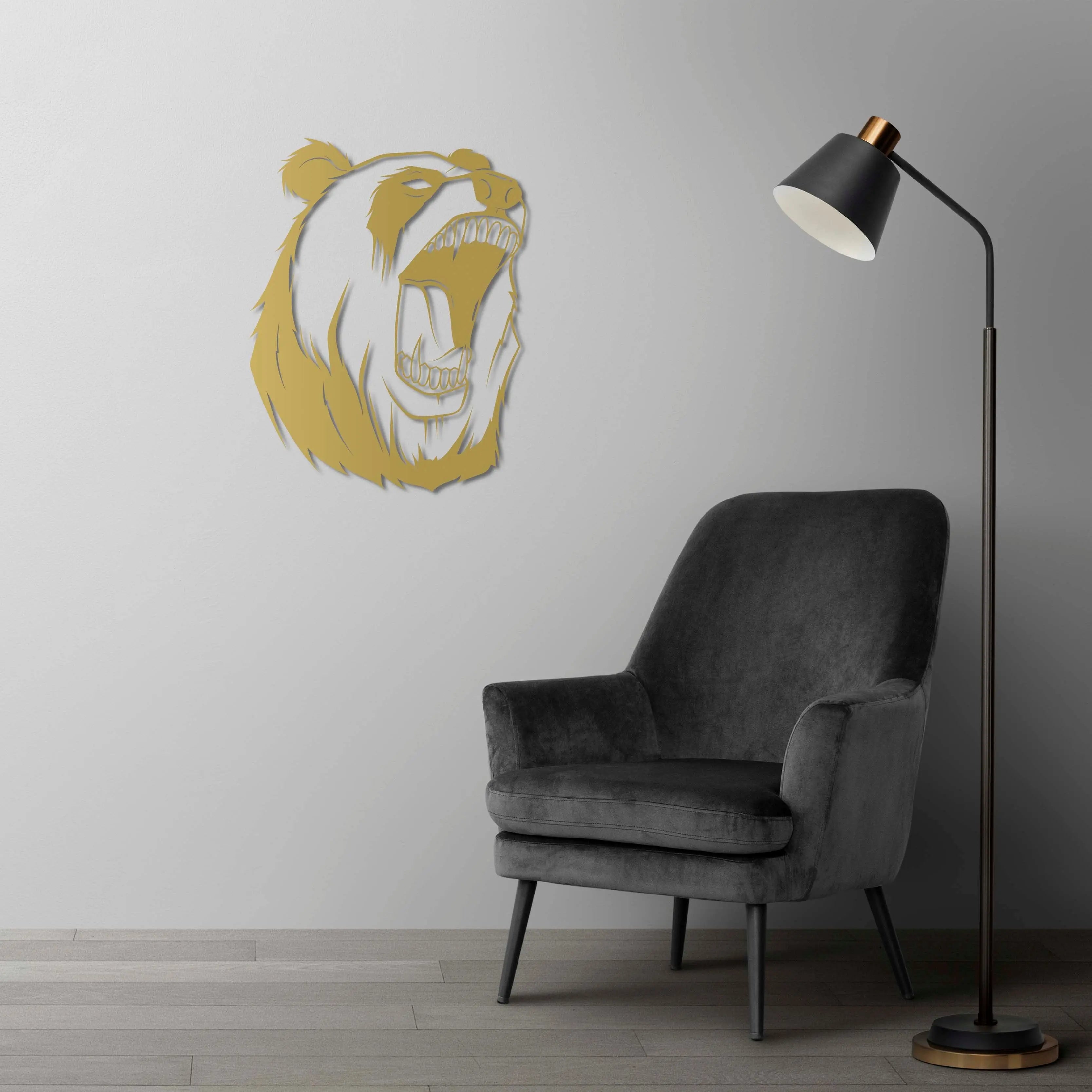 Vahşi Ruh Panda Metal Duvar Dekoru Laser Artique