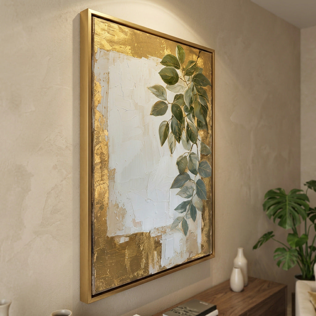 Verde Aurelia | Gold Botanik Tablo