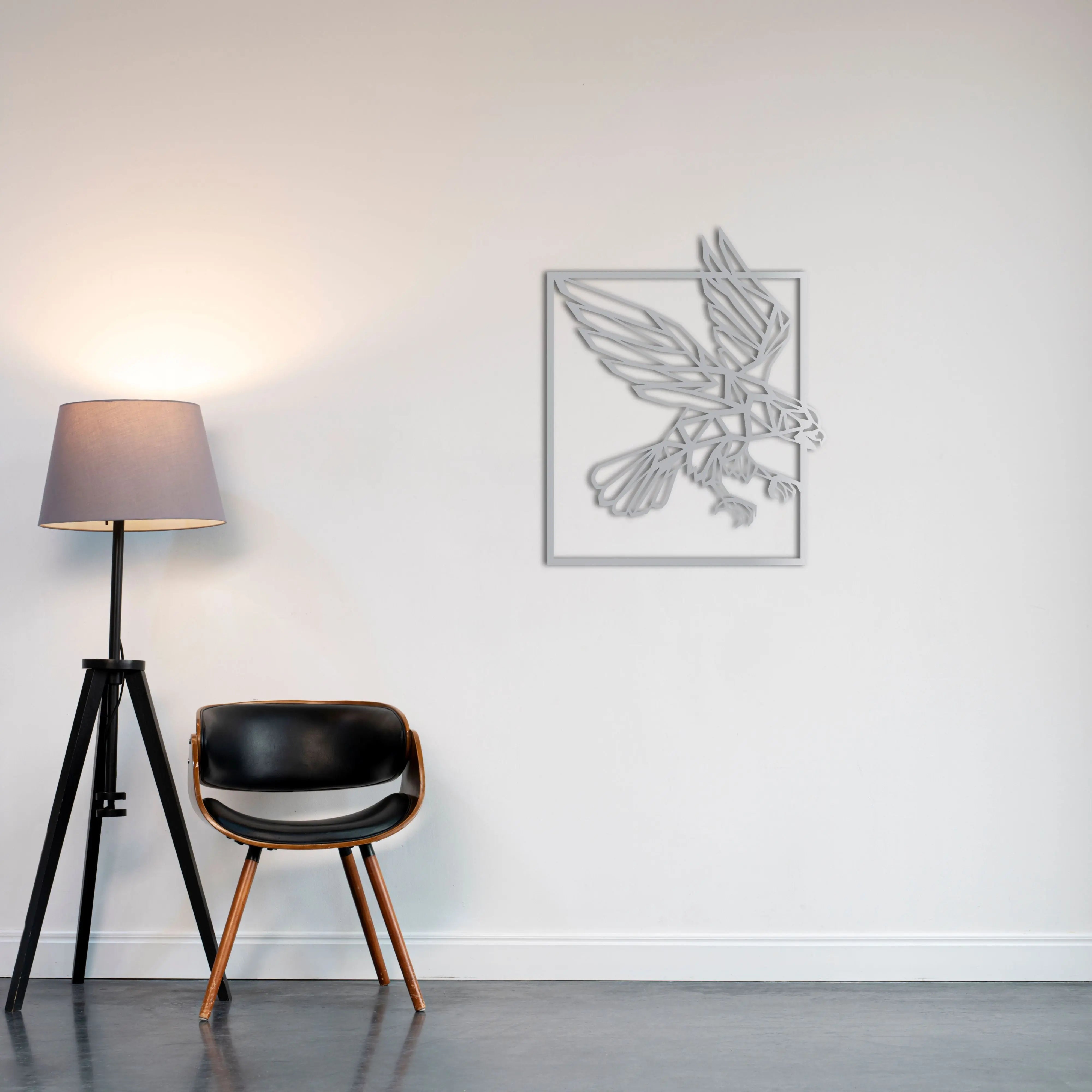 Yükselişin Simgesi Kartal Metal Duvar Dekoru Laser Artique