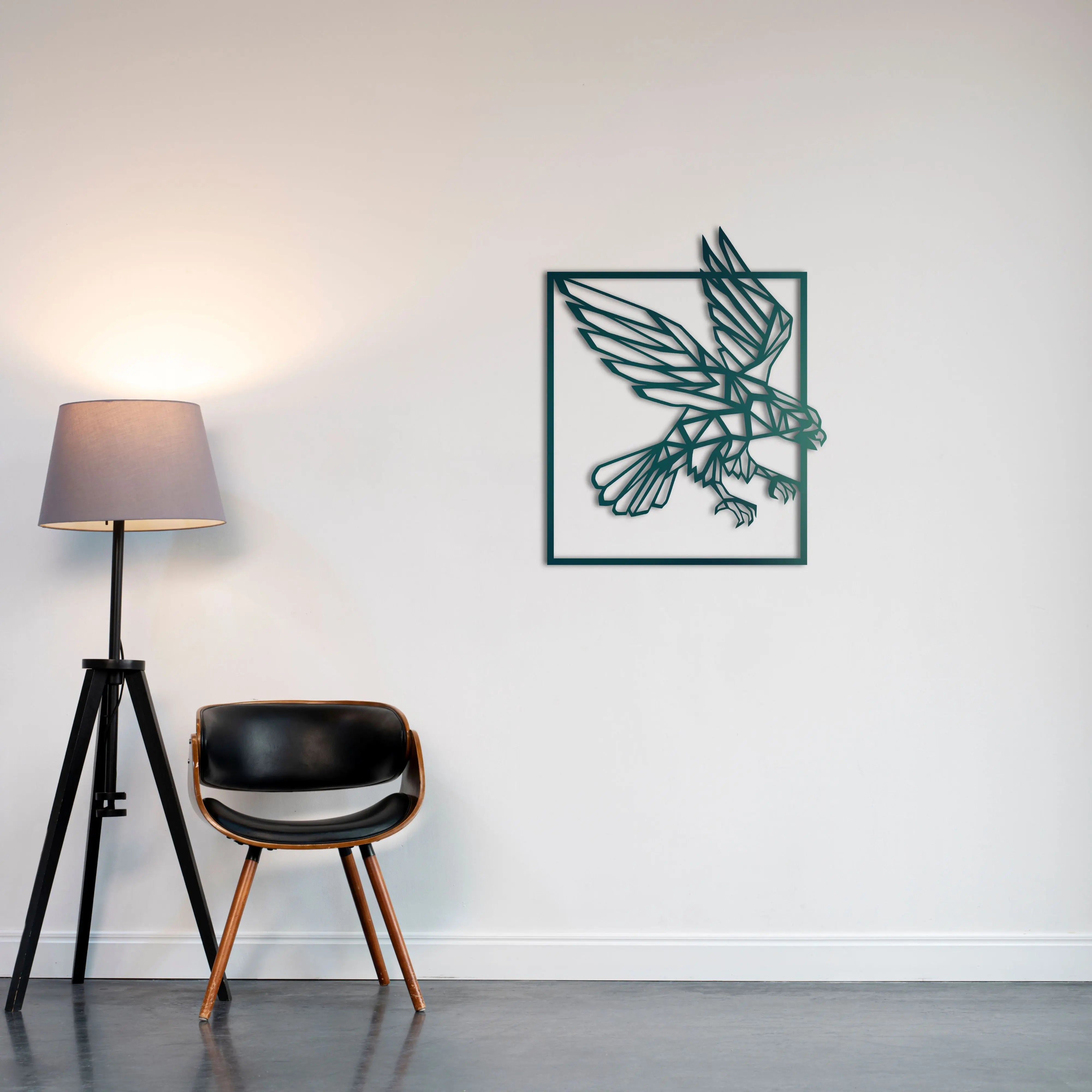 Yükselişin Simgesi Kartal Metal Duvar Dekoru Laser Artique