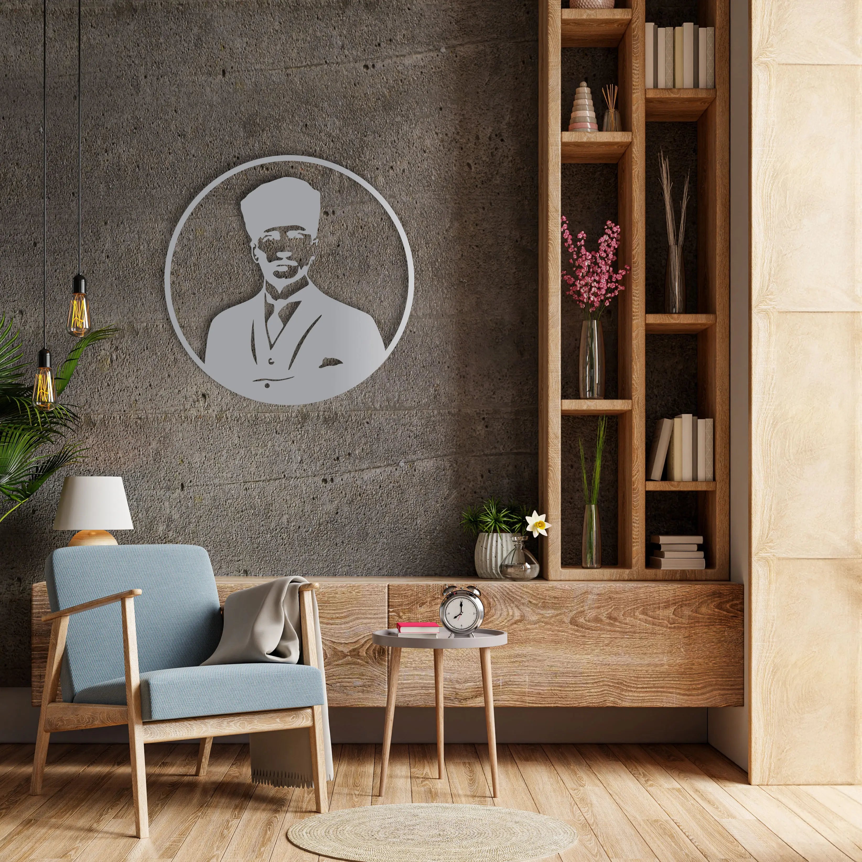 Ölümsüz Lider: Atatürk Metal Duvar Dekoru Laser Artique