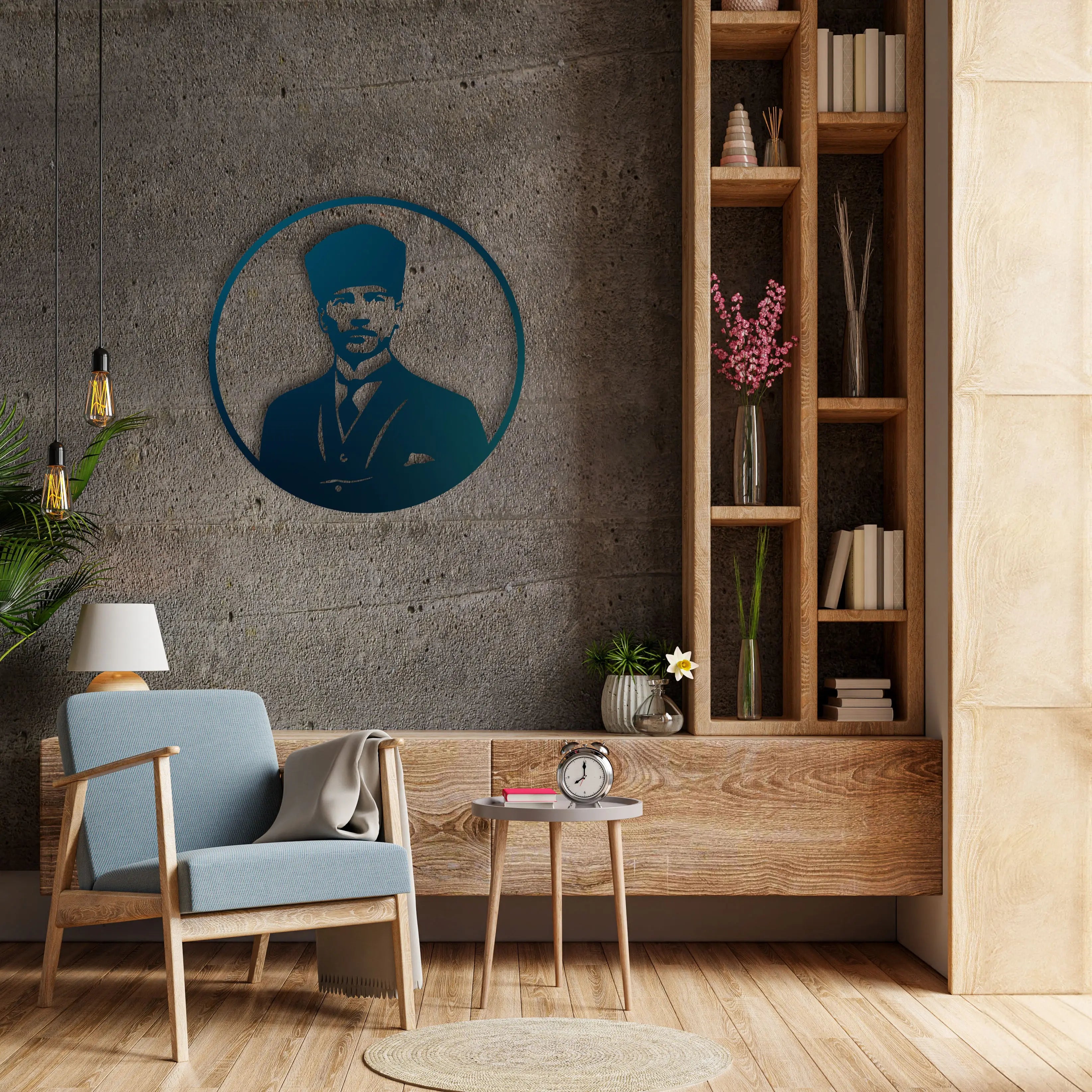 Ölümsüz Lider: Atatürk Metal Duvar Dekoru Laser Artique