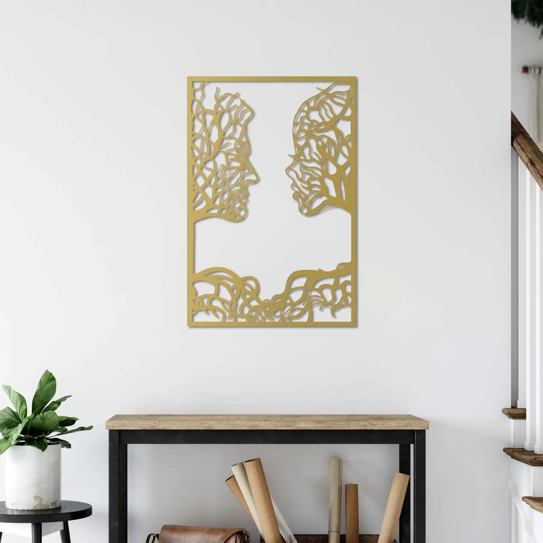 Yansıyan Ruhlar Metal Duvar Dekoru Laser Artique