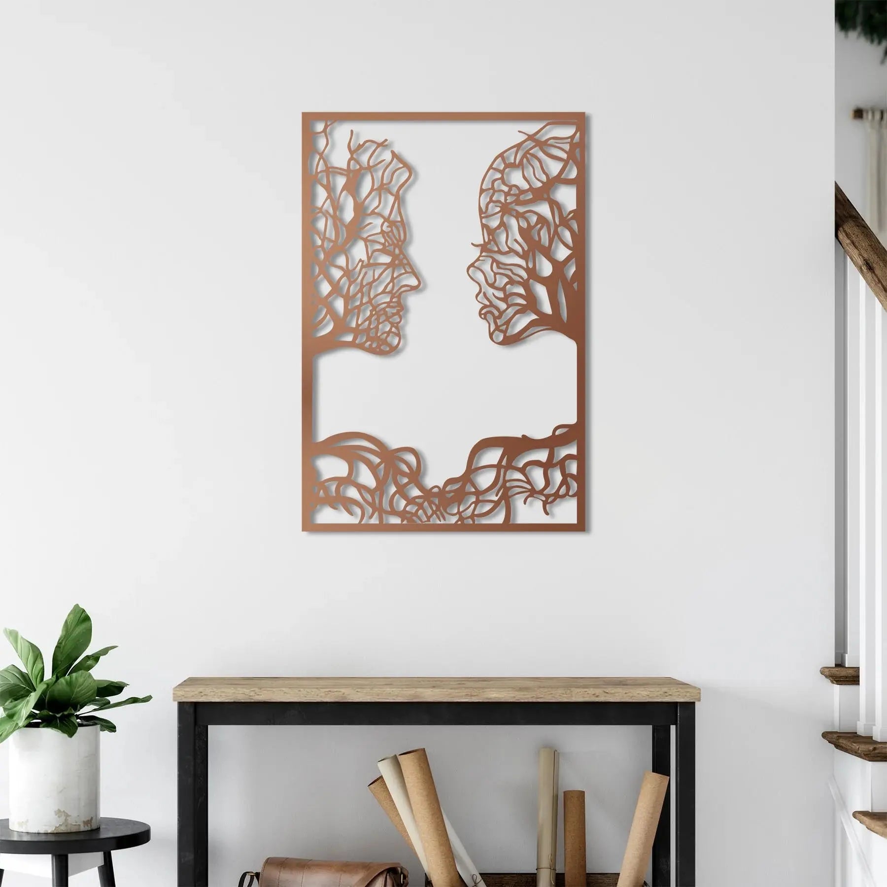 Yansıyan Ruhlar Metal Duvar Dekoru Laser Artique