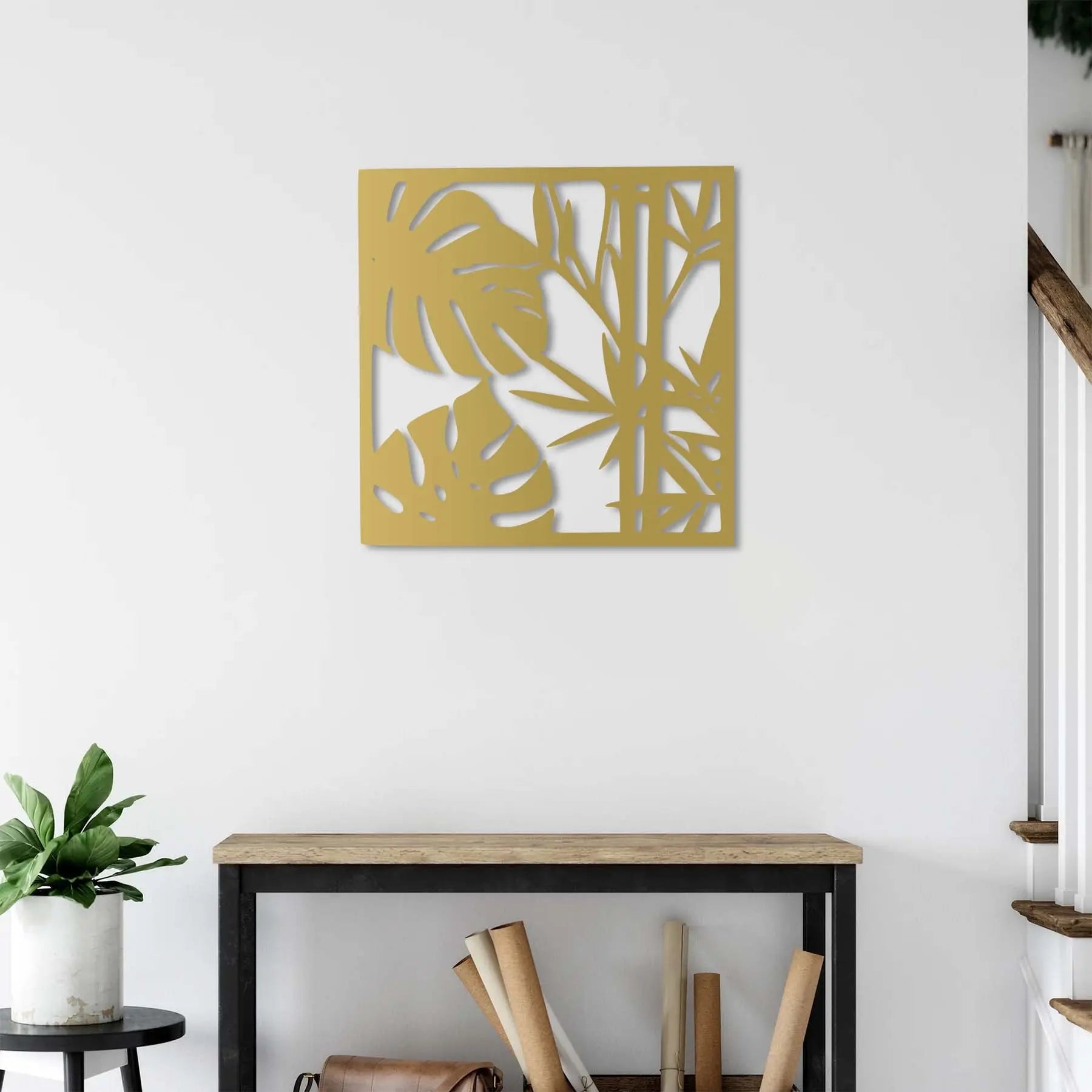 Yaprak Dansı Metal Duvar Dekoru Laser Artique