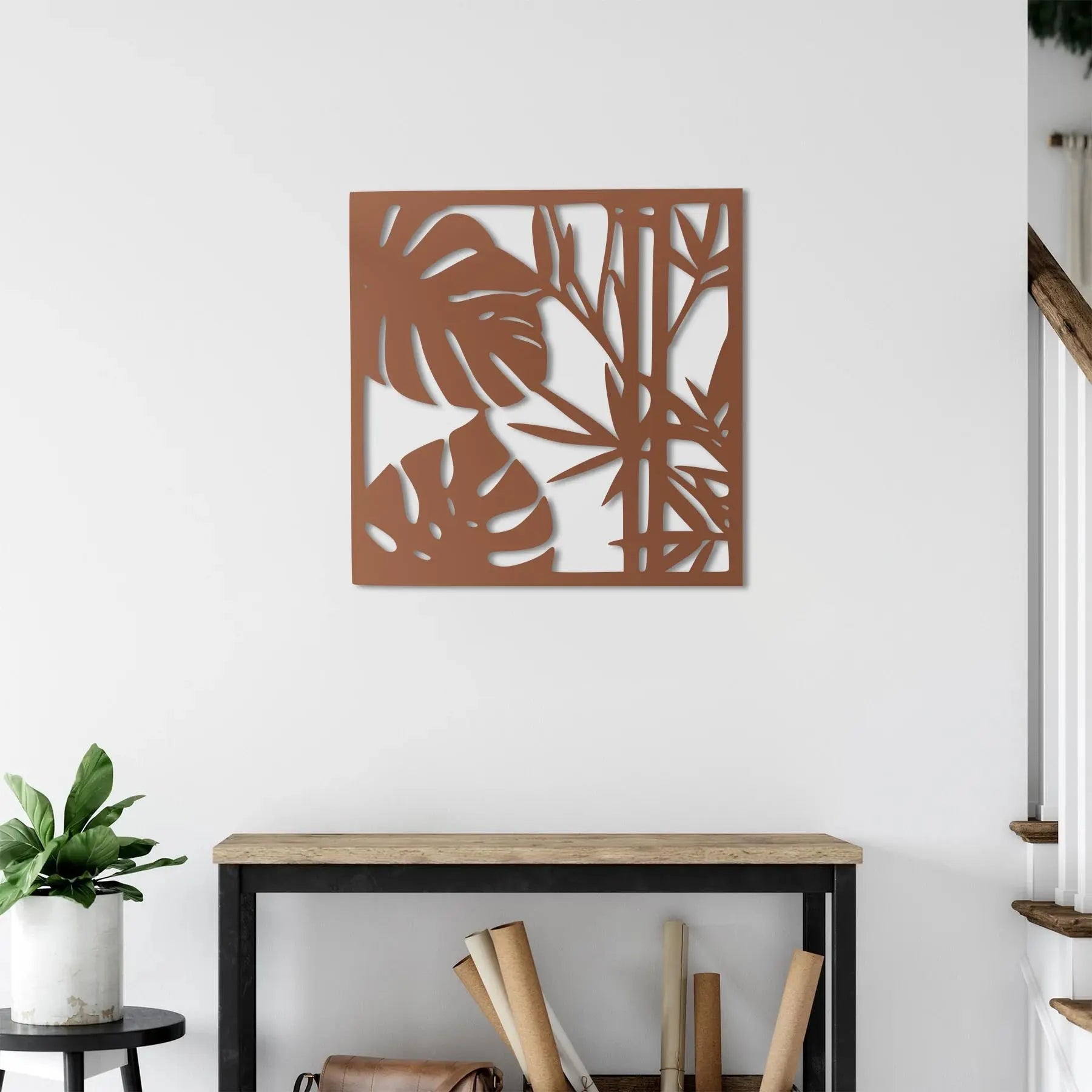 Yaprak Dansı Metal Duvar Dekoru Laser Artique