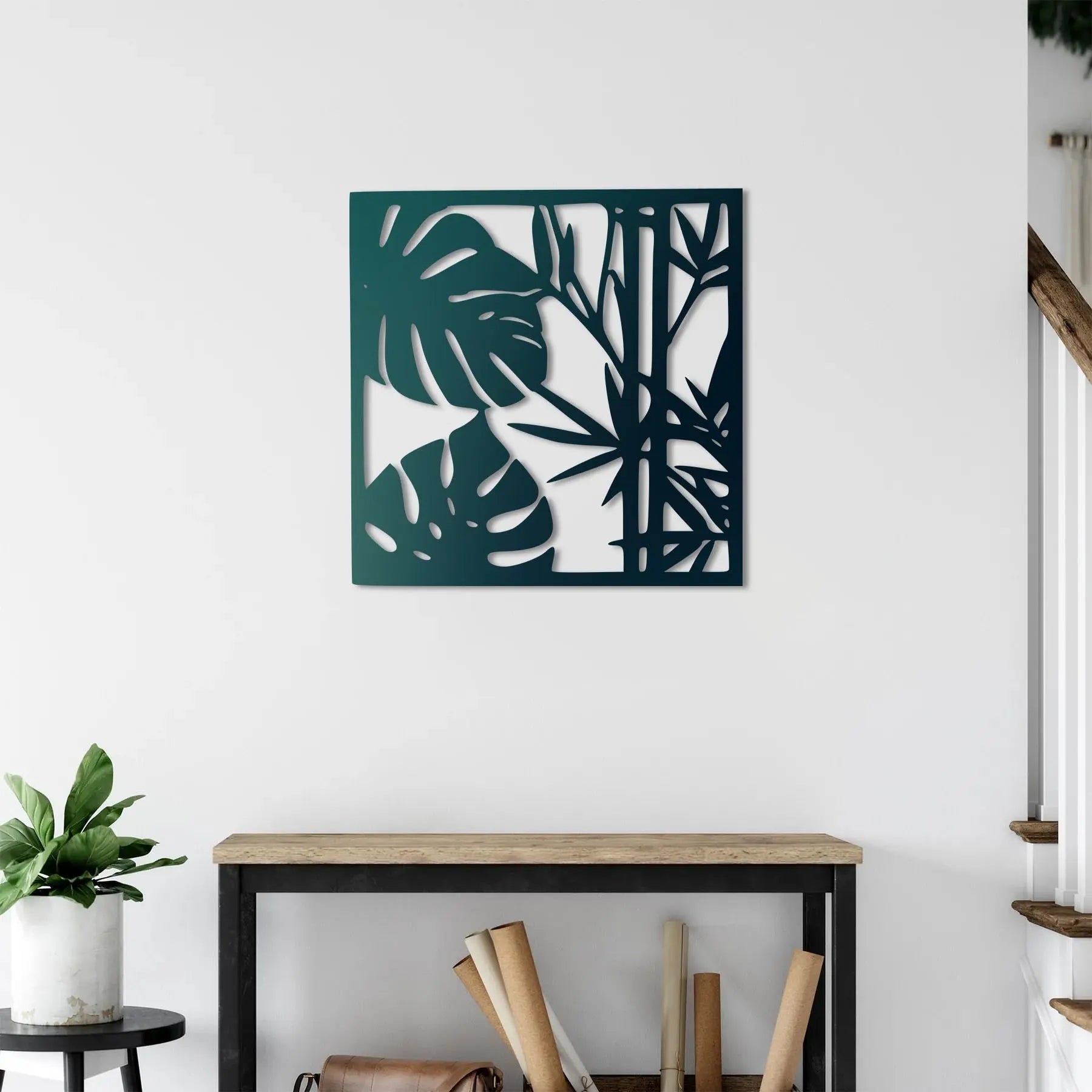 Yaprak Dansı Metal Duvar Dekoru Laser Artique