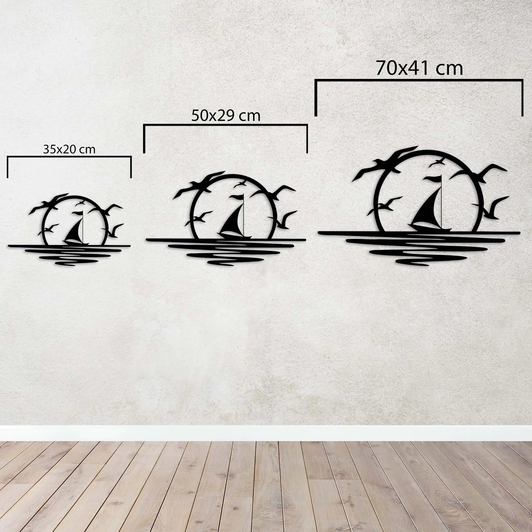 Rüzgarla Gelen Huzur Metal Duvar Dekoru Laser Artique